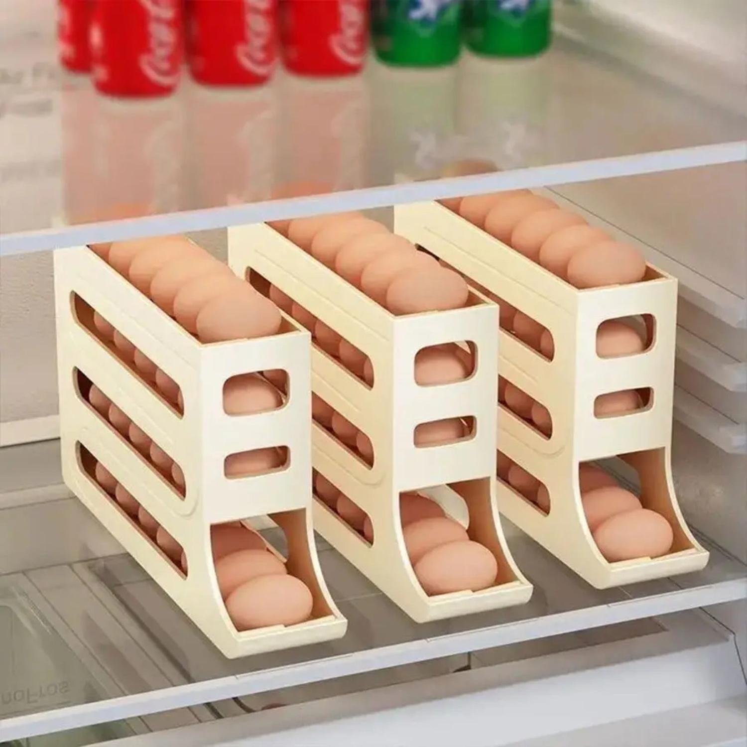 Organizador Portahuevos 4 Niveles 30 Huevos 35,9x7 CM Blanco-4
