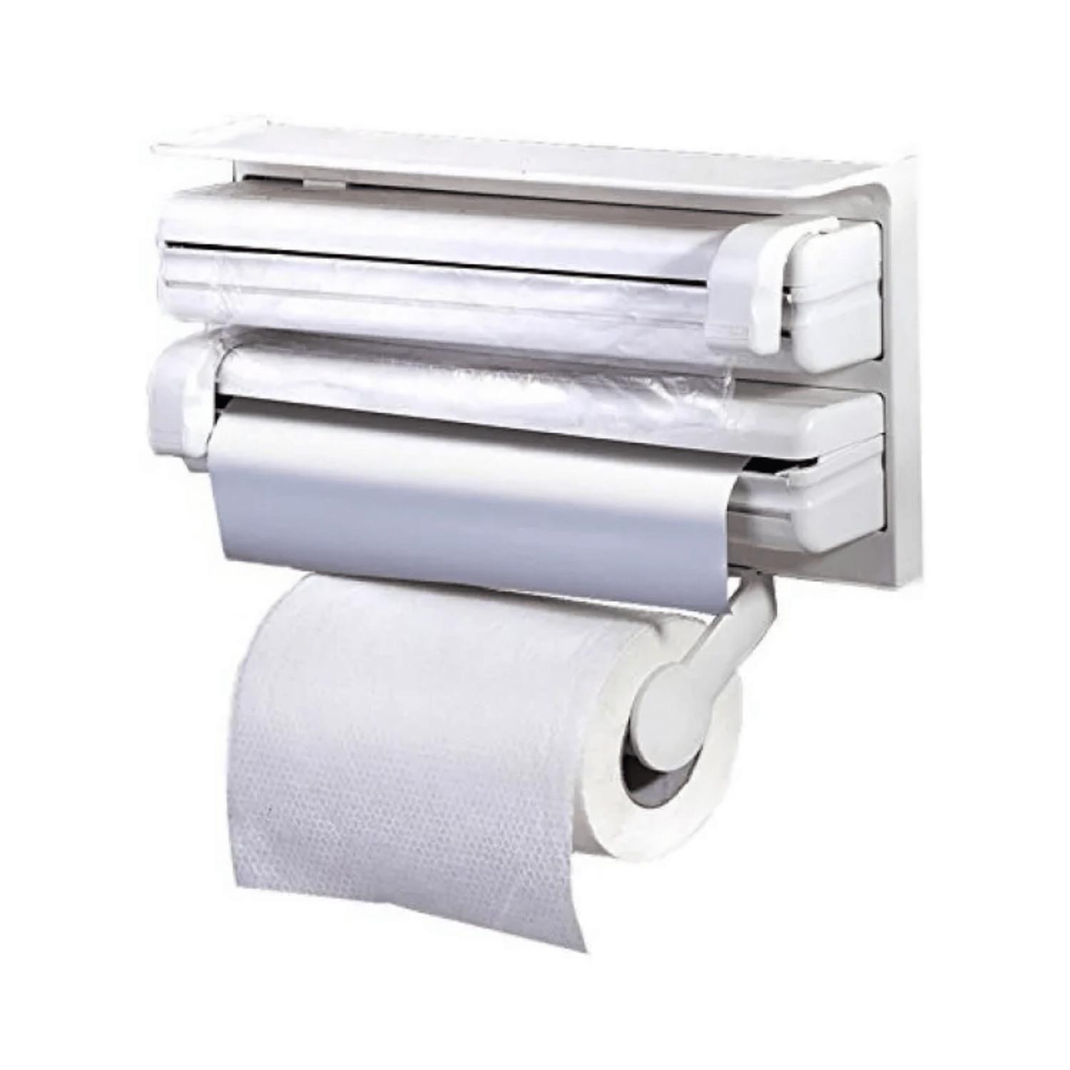 Dispensador Triple Porta Toalla Nova 39x19x7 CM Transparente-2