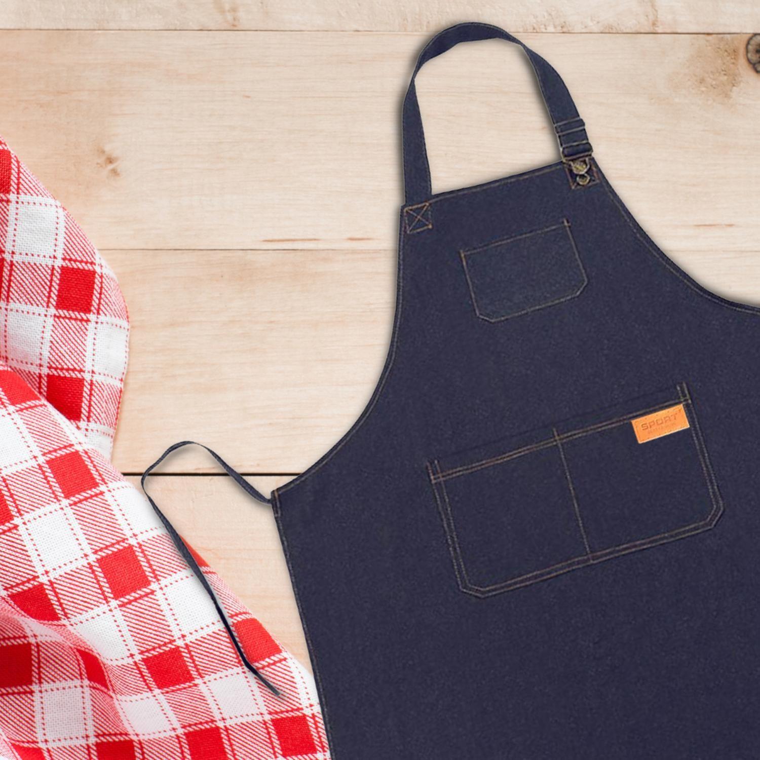 Pechera Delantal Mezclilla Jeans Cocina Asados-3