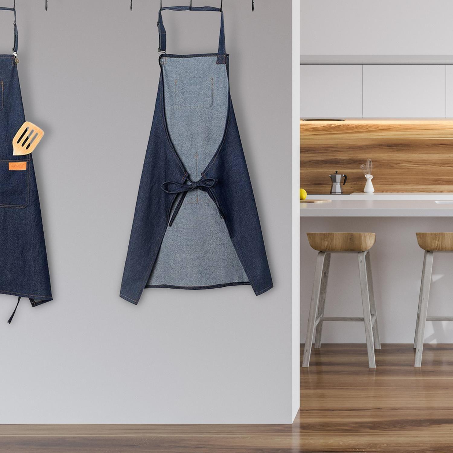 Pechera Delantal Mezclilla Jeans Cocina Asados-5