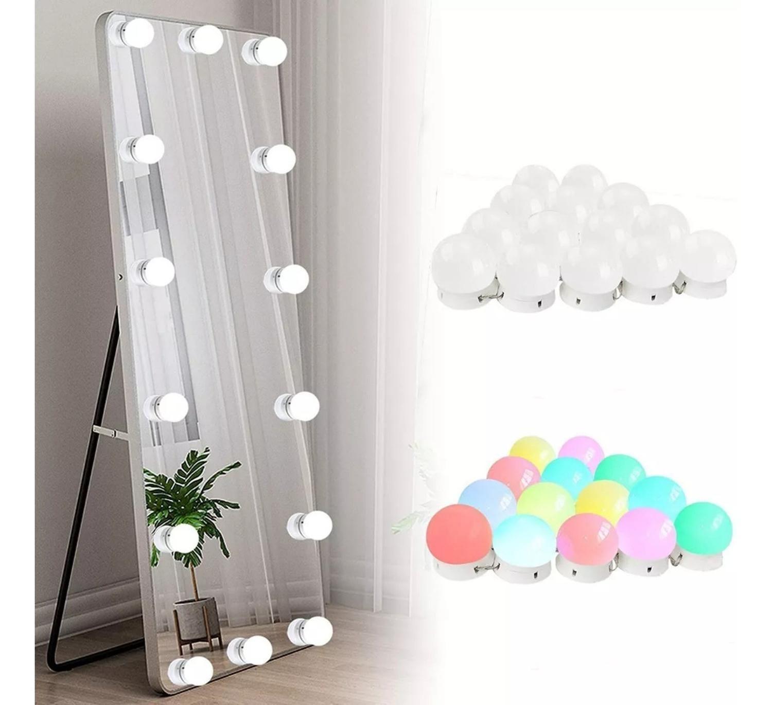 Set 10 Luces LED Espejo RGB Adhesivas-2
