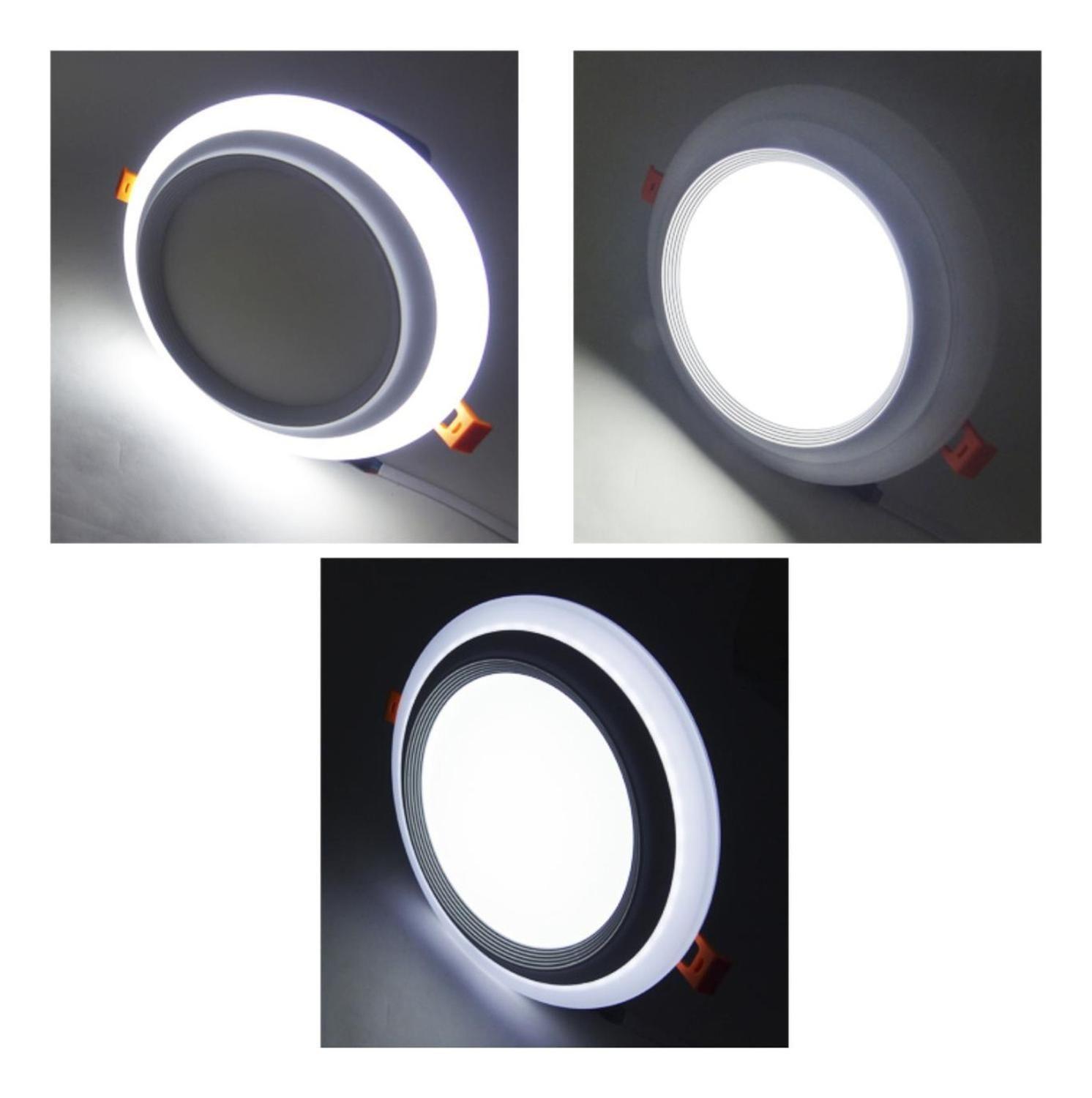 Foco LED Panel 124 Watt Redondo Dúo Blanco Luz Fría-1