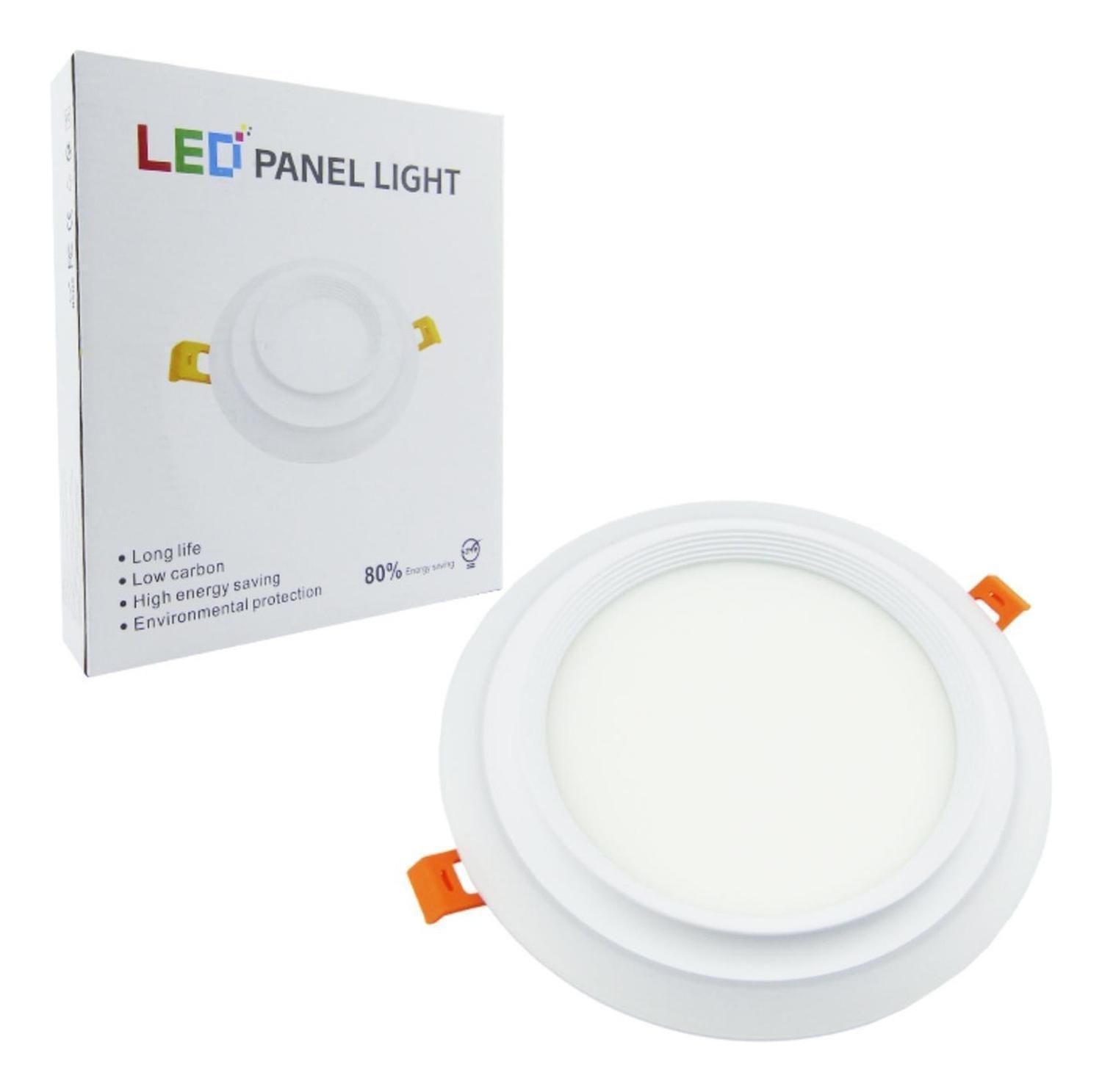 Foco LED Panel 124 Watt Redondo Dúo Blanco Luz Fría-2