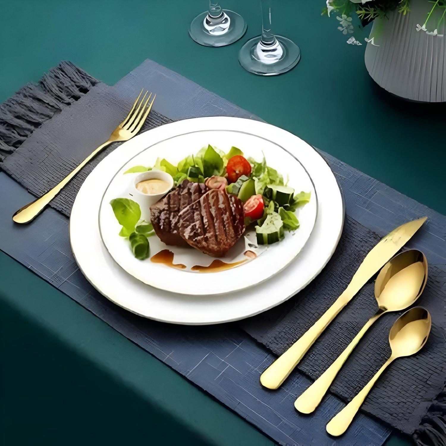 Set 48 Piezas Cubiertos Cuchillería Acero Inoxidable-4