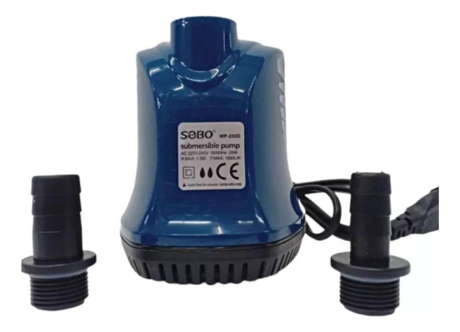 Bomba Agua Fuente Piletas Peceras Sumergible 25W Azul-2