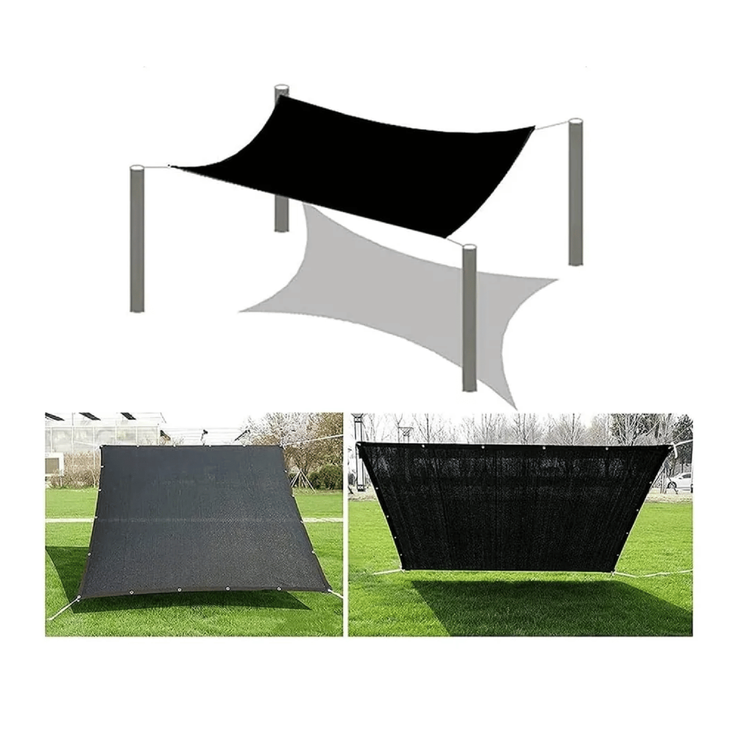 Carpa Lona Malla Sombra Negra 4x10 MTS-3