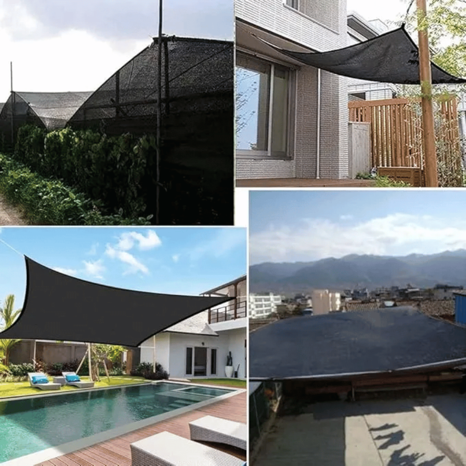 Carpa Lona Malla Sombra Negra 4x10 MTS-5