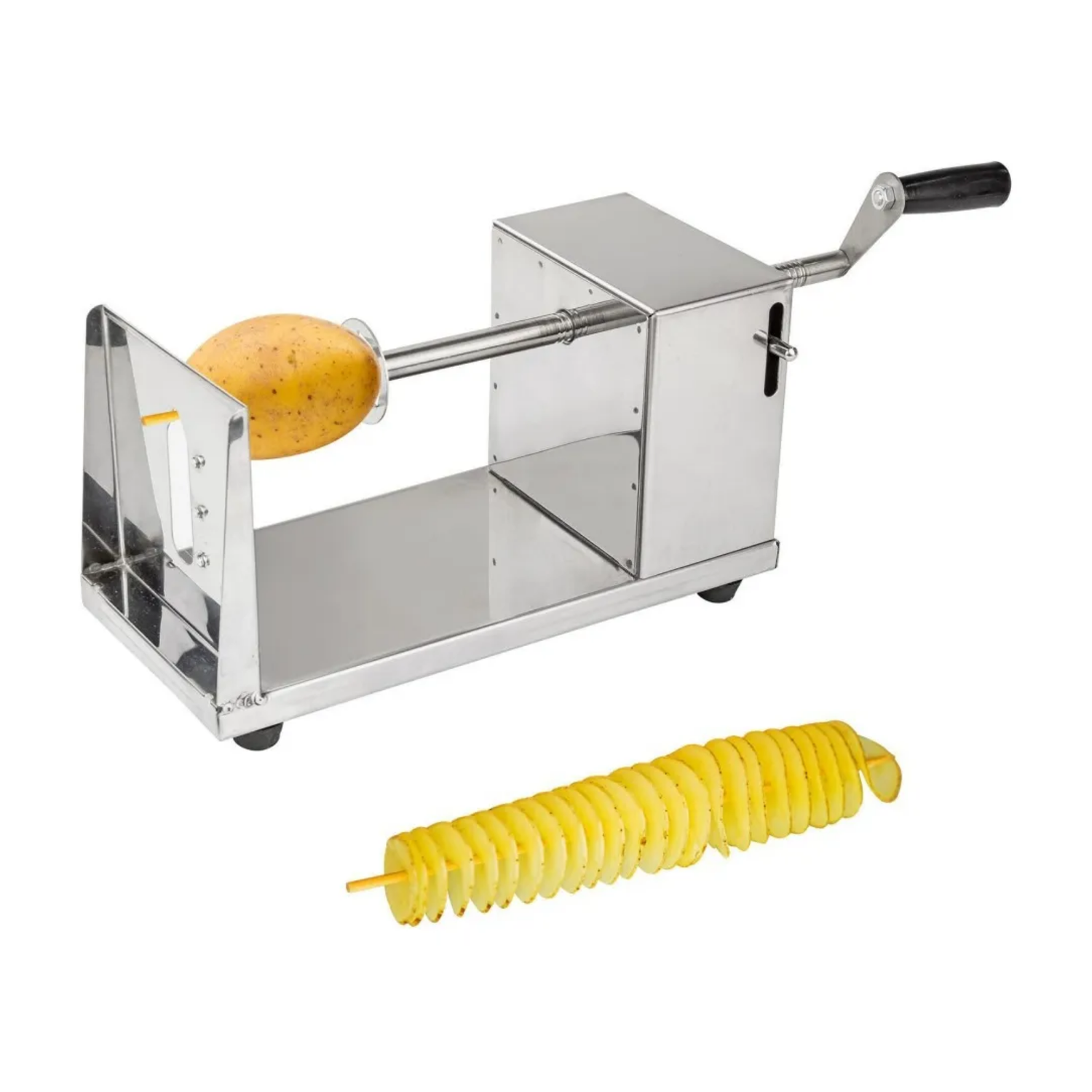 Máquina Cortadora Espiral Papas Acero Inoxidable 25x14x12 CM-2