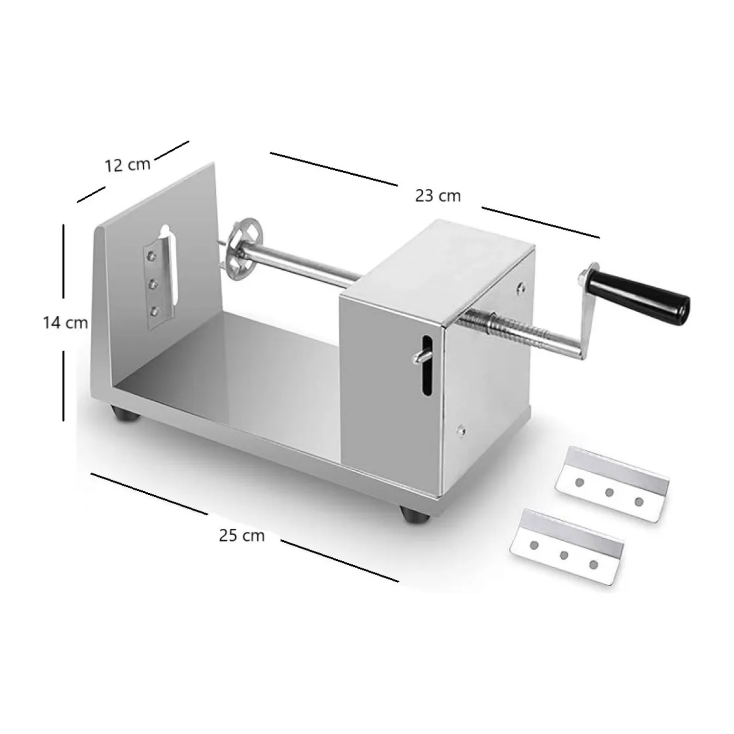 Máquina Cortadora Espiral Papas Acero Inoxidable 25x14x12 CM-5