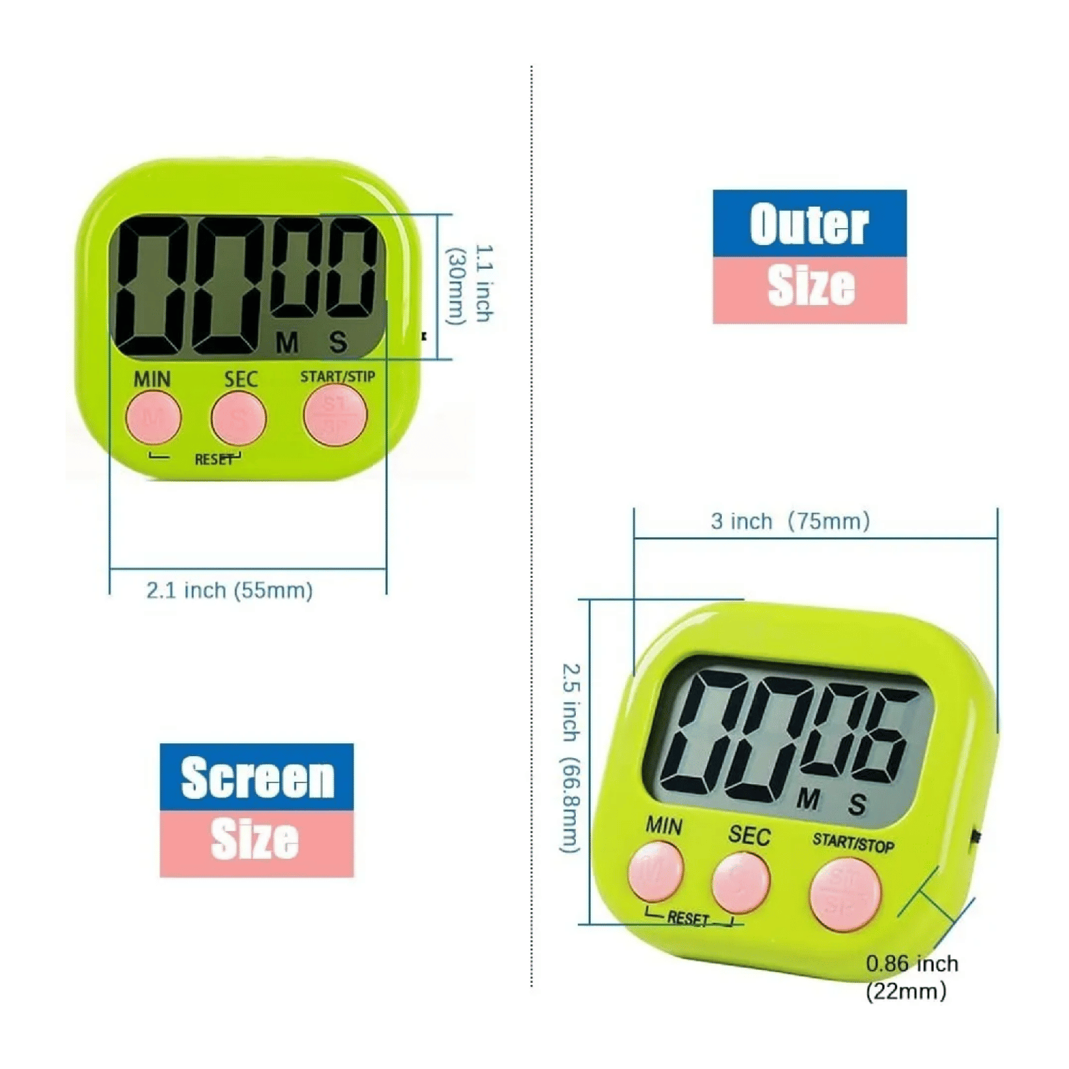 Temporizador Digital Cocina Verde-3