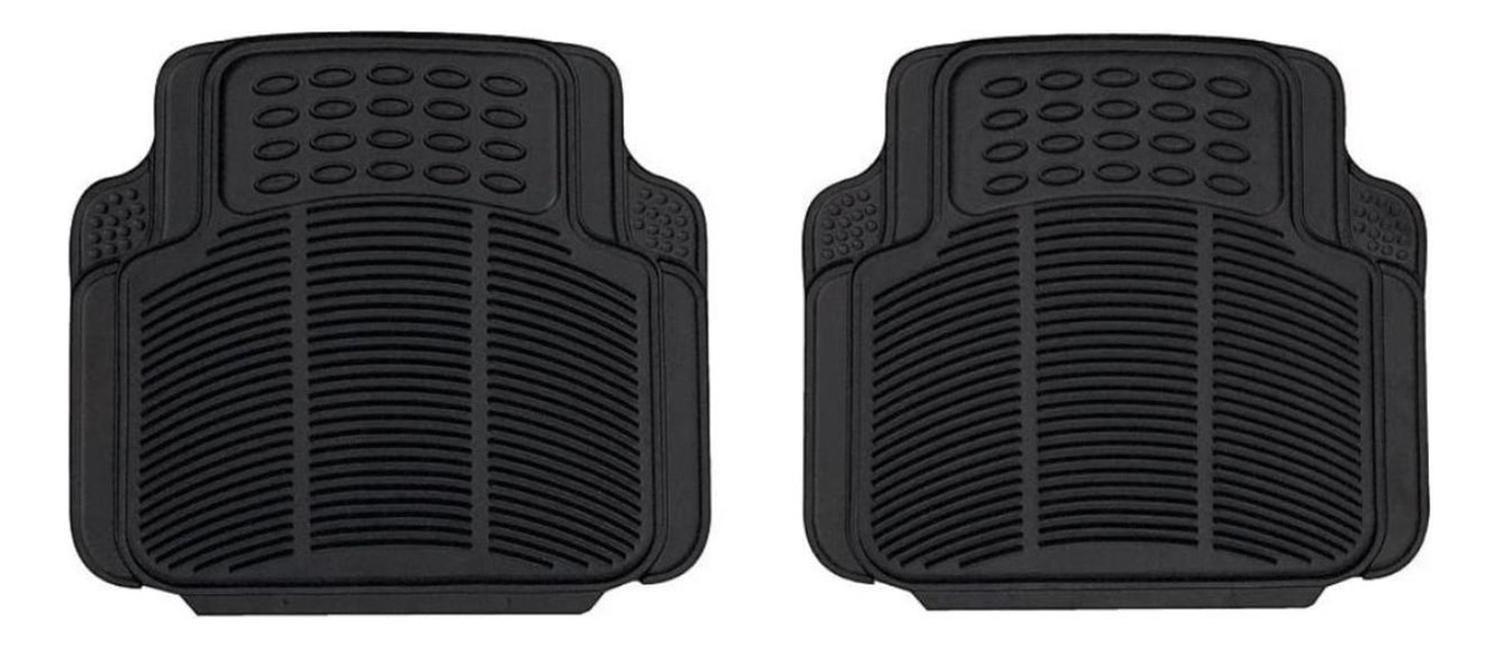 Alfombra Auto Goma Clásico 4 Piezas Negro-3