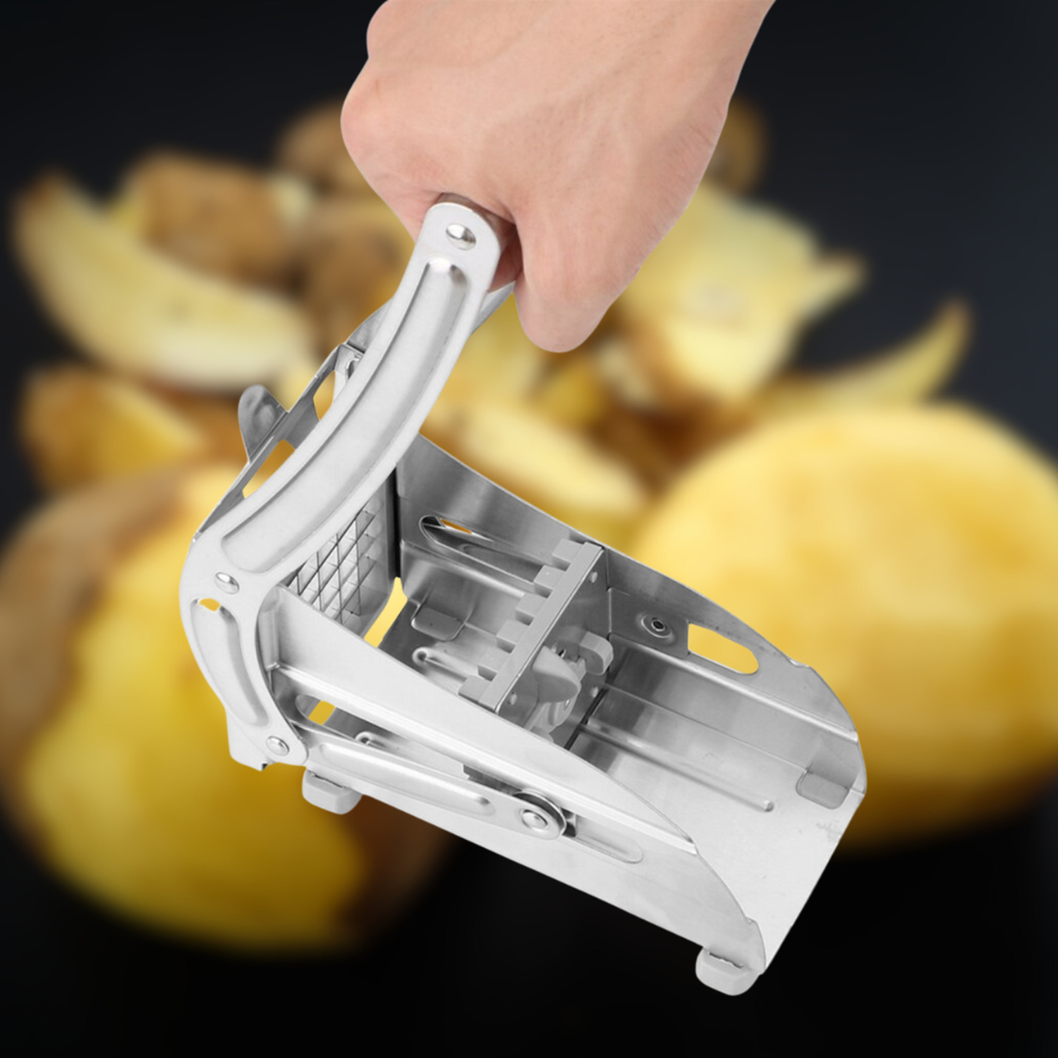 Cortador Picador Papas Fritas Vegetales Acero-5