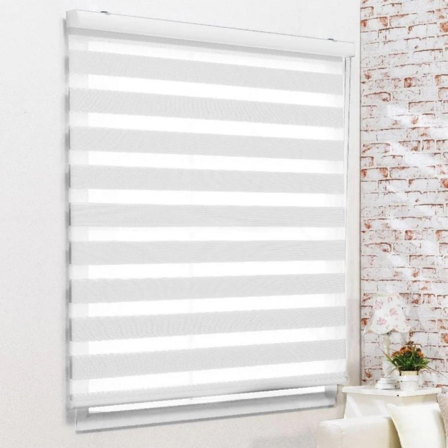 Cortina Roller Persiana Dúo Blanca 60x220 CM-1
