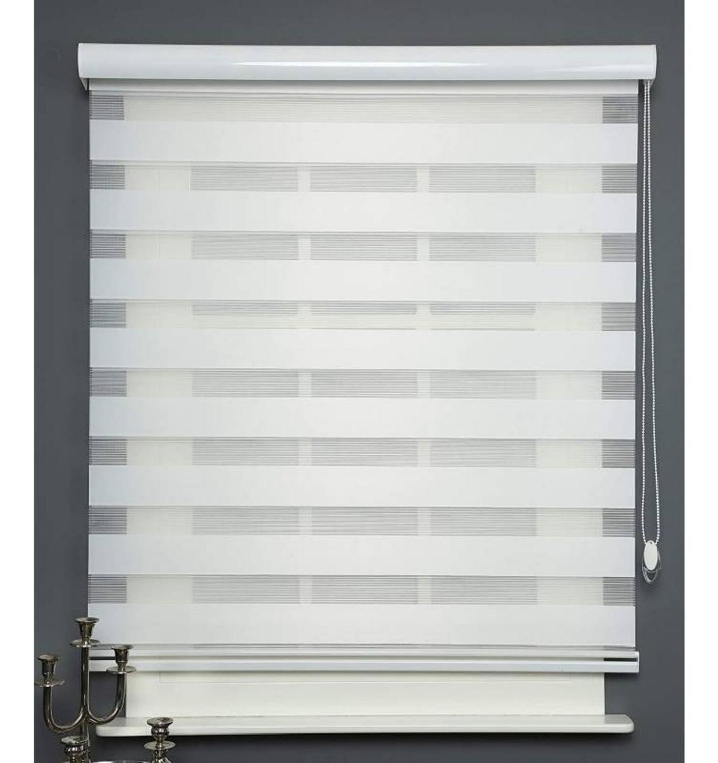 Cortina Roller Persiana Dúo Blanca 60x220 CM-2