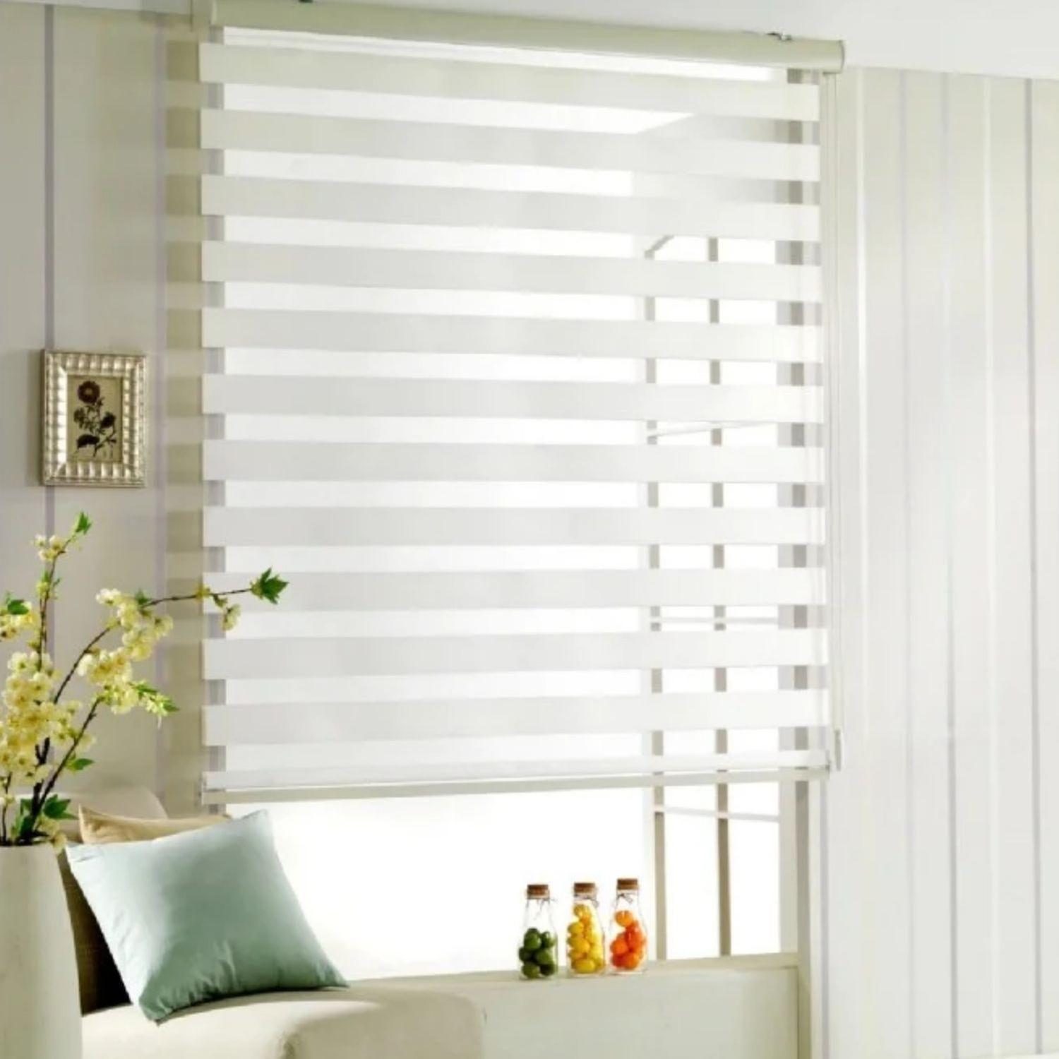 Cortina Roller Persiana Dúo Blanca 60x220 CM-3