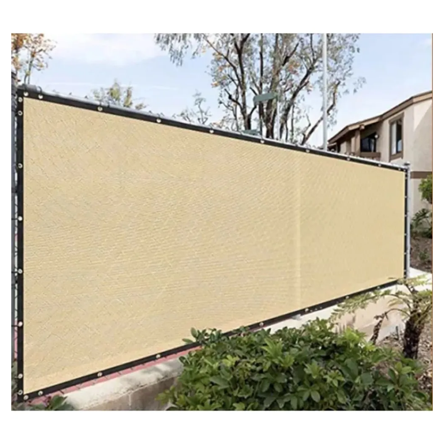 Cerca Protección Privacidad Fijaciones Balcony 1x5 MTS Beige-3