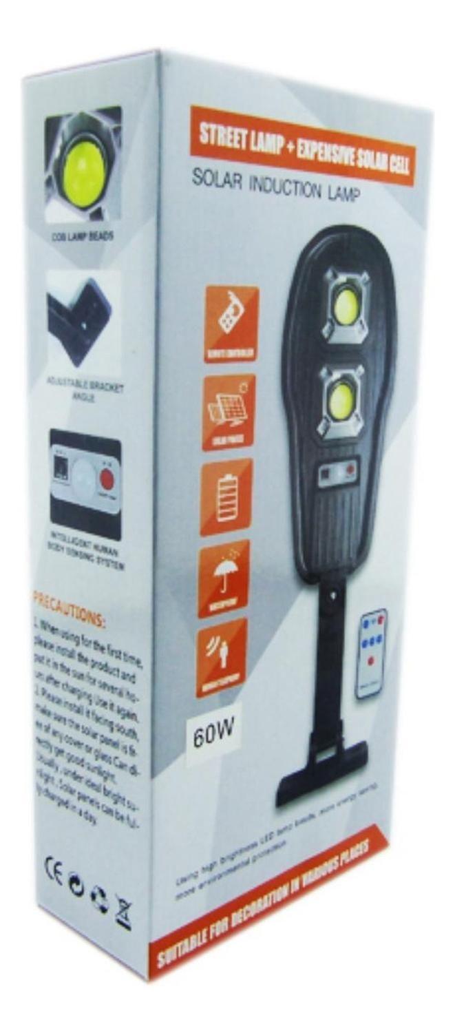 Foco Solar Pared LED COB 60 Watt Sensor Movimiento-3