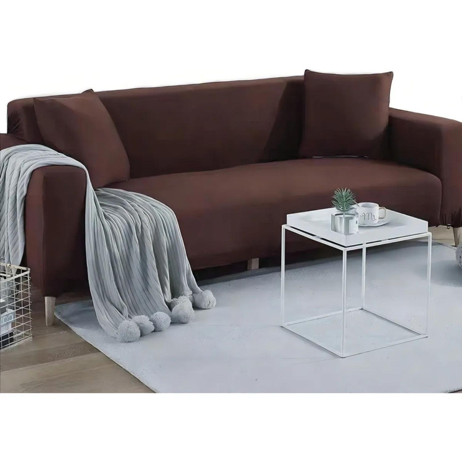 Funda Protectora Sillón Sofá Tela Elástica da 1 Cuerpo 140 CM Café-0