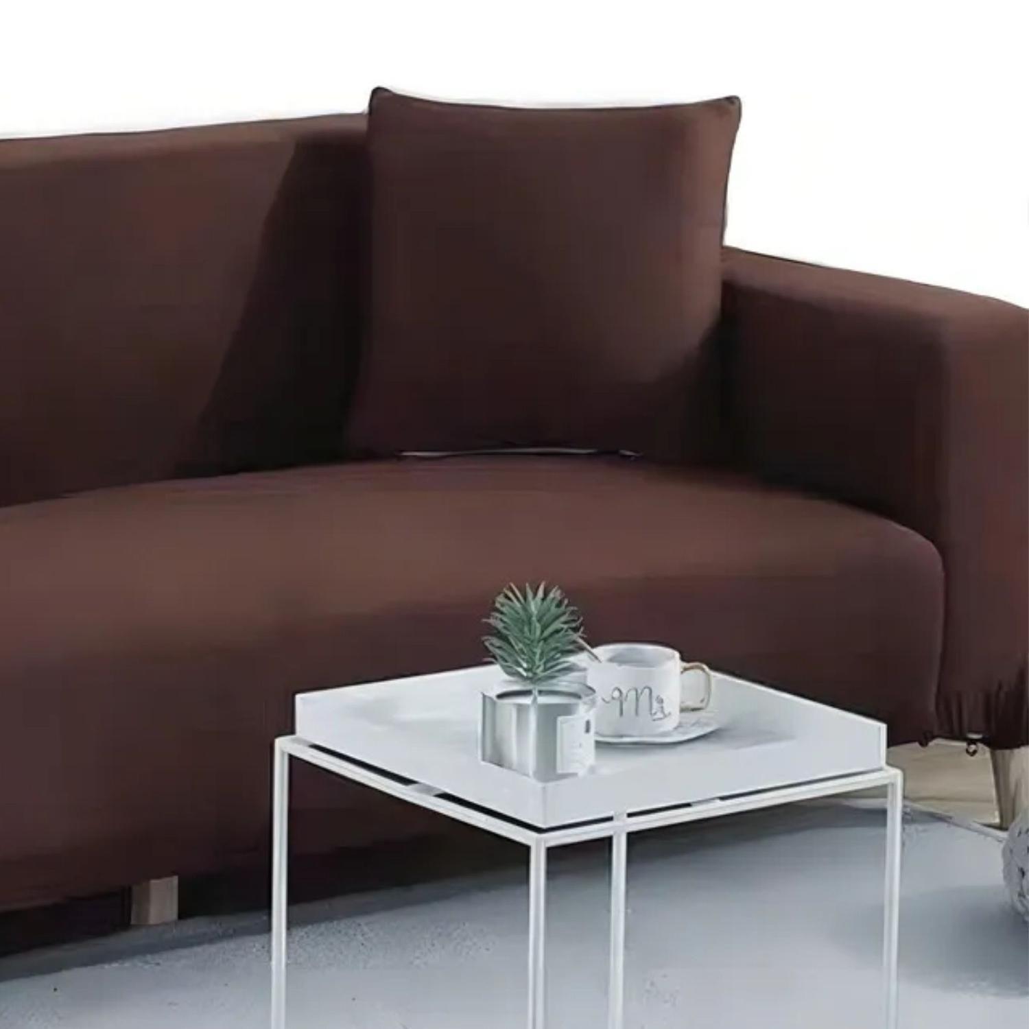 Funda Protectora Sillón Sofá Tela Elástica da 1 Cuerpo 140 CM Café-1