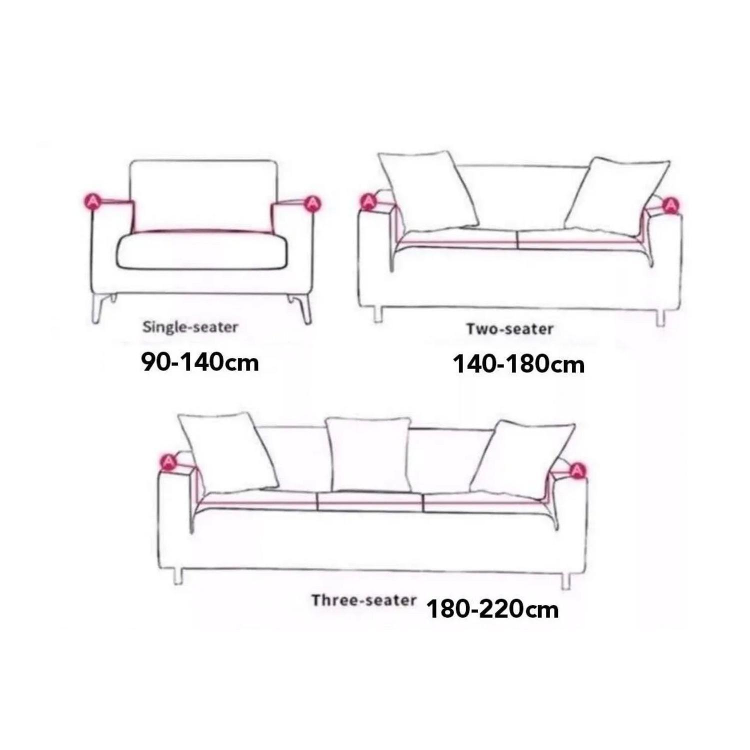 Funda Protectora Sillón Sofá Tela Elasticada 1 Cuerpo 140 CM Turquesa-2