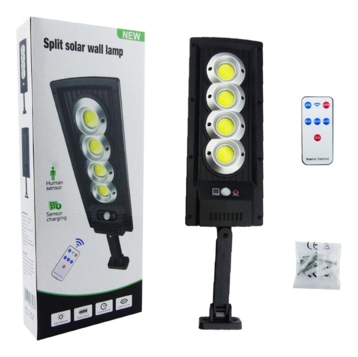 Foco Mini Solar Pared 4 Placas LED COB Brazo-3