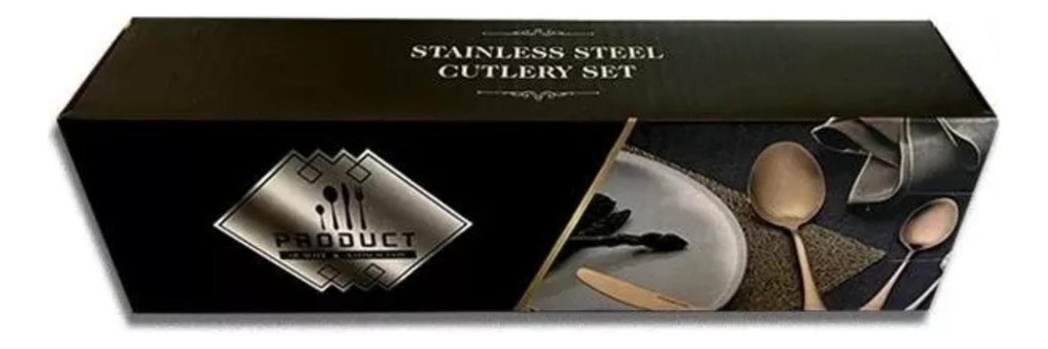 Set 24 Piezas Cubiertos Acero Inoxidable Plateado-3