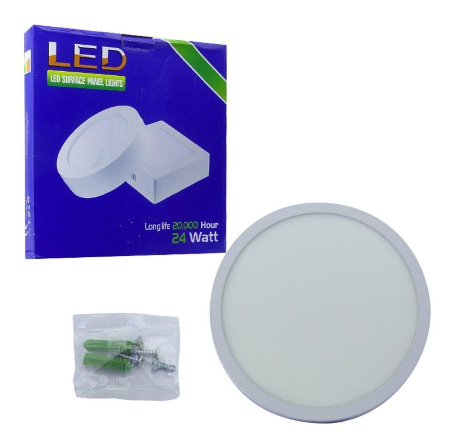 Foco LED Panel Sobrepuesto 24 Watt Luz Cálida-3