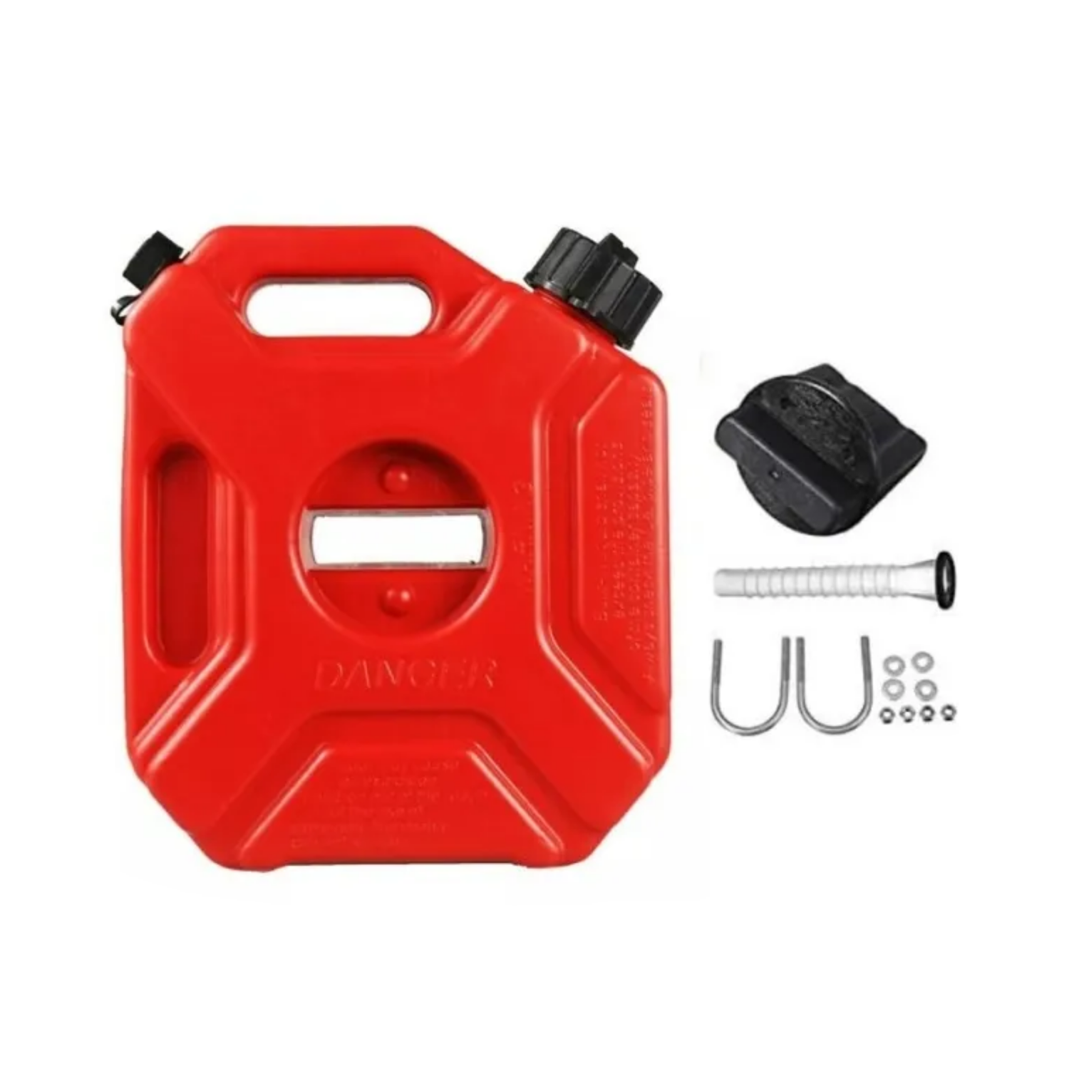 Bidón Bencina Portátil Plastico Llave Fijacion Moto 5 LT-2