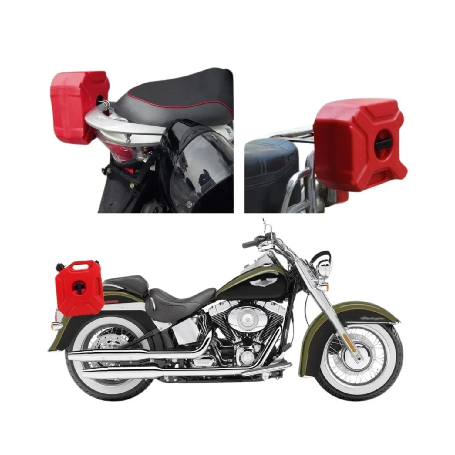 Bidón Bencina Portátil Plastico Llave Fijacion Moto 5 LT-4