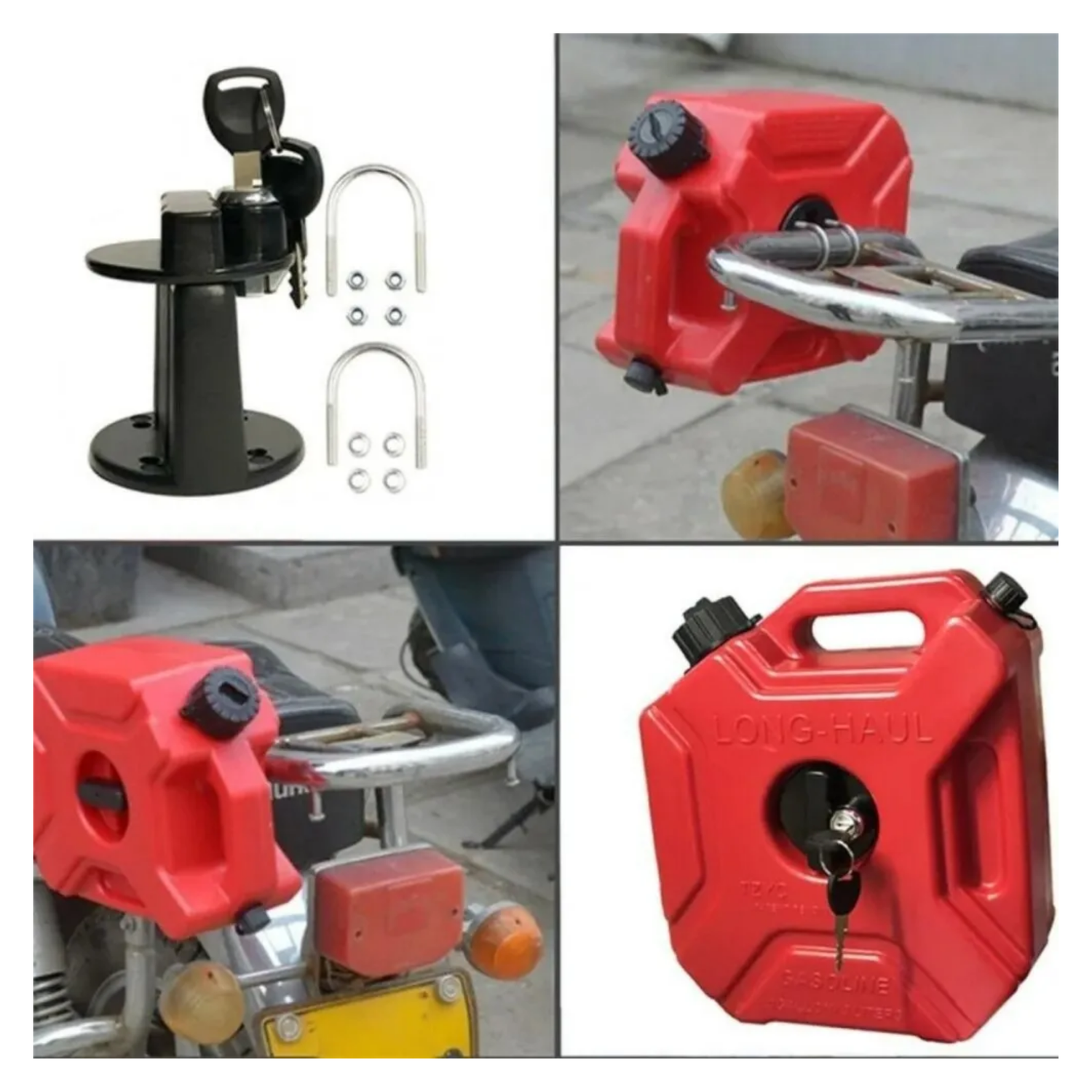 Bidón Bencina Portátil Plastico Llave Fijacion Moto 5 LT-5