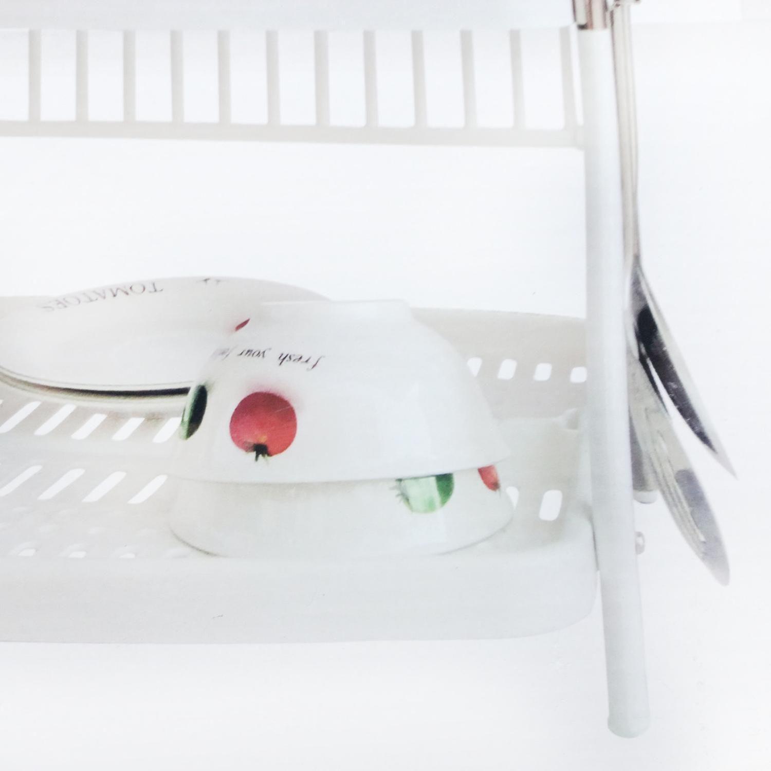 Rack Escurridor Secador Loza Blanco 2 Niveles-3
