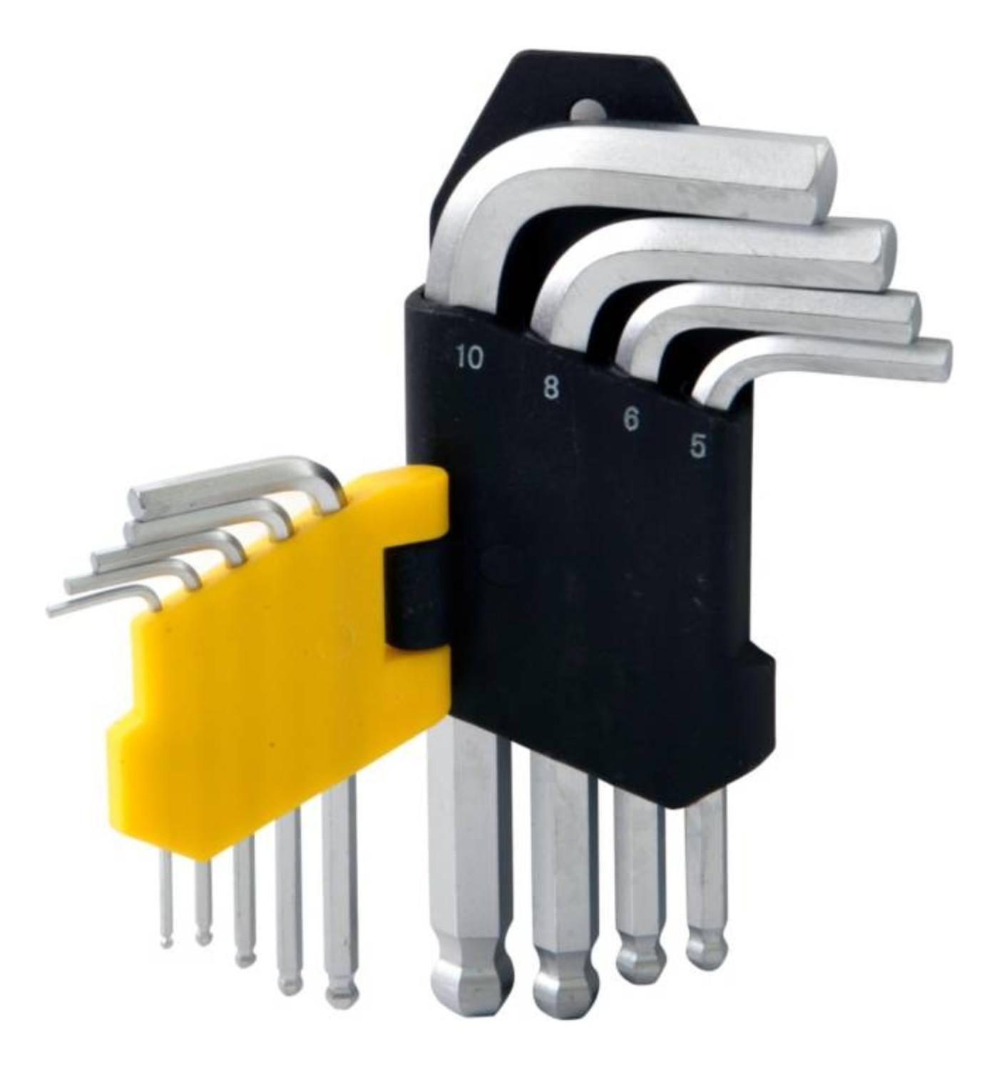 Llave Allen Hexagonal Corta 9 Piezas-2