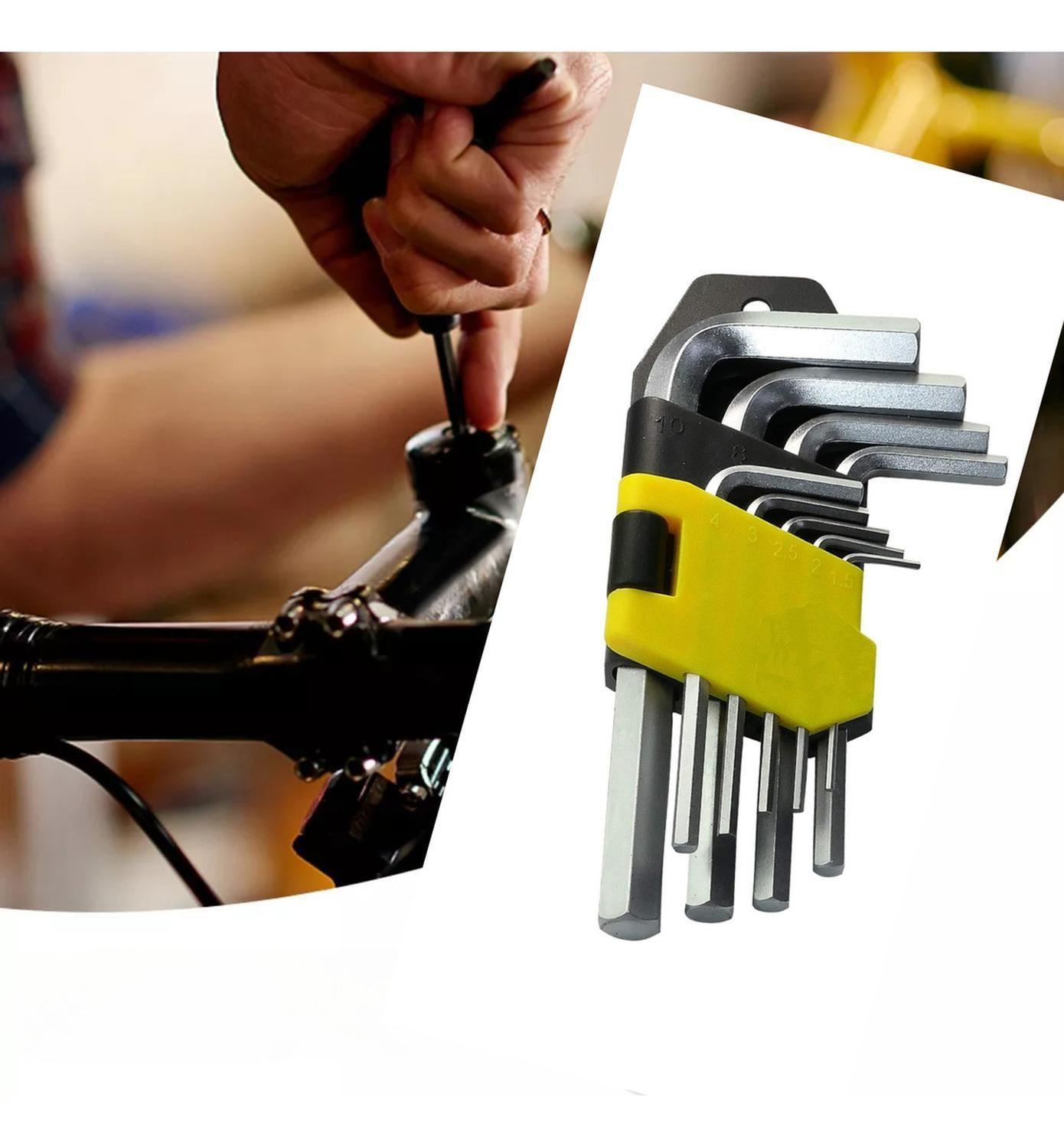 Llave Allen Hexagonal Corta 9 Piezas-4