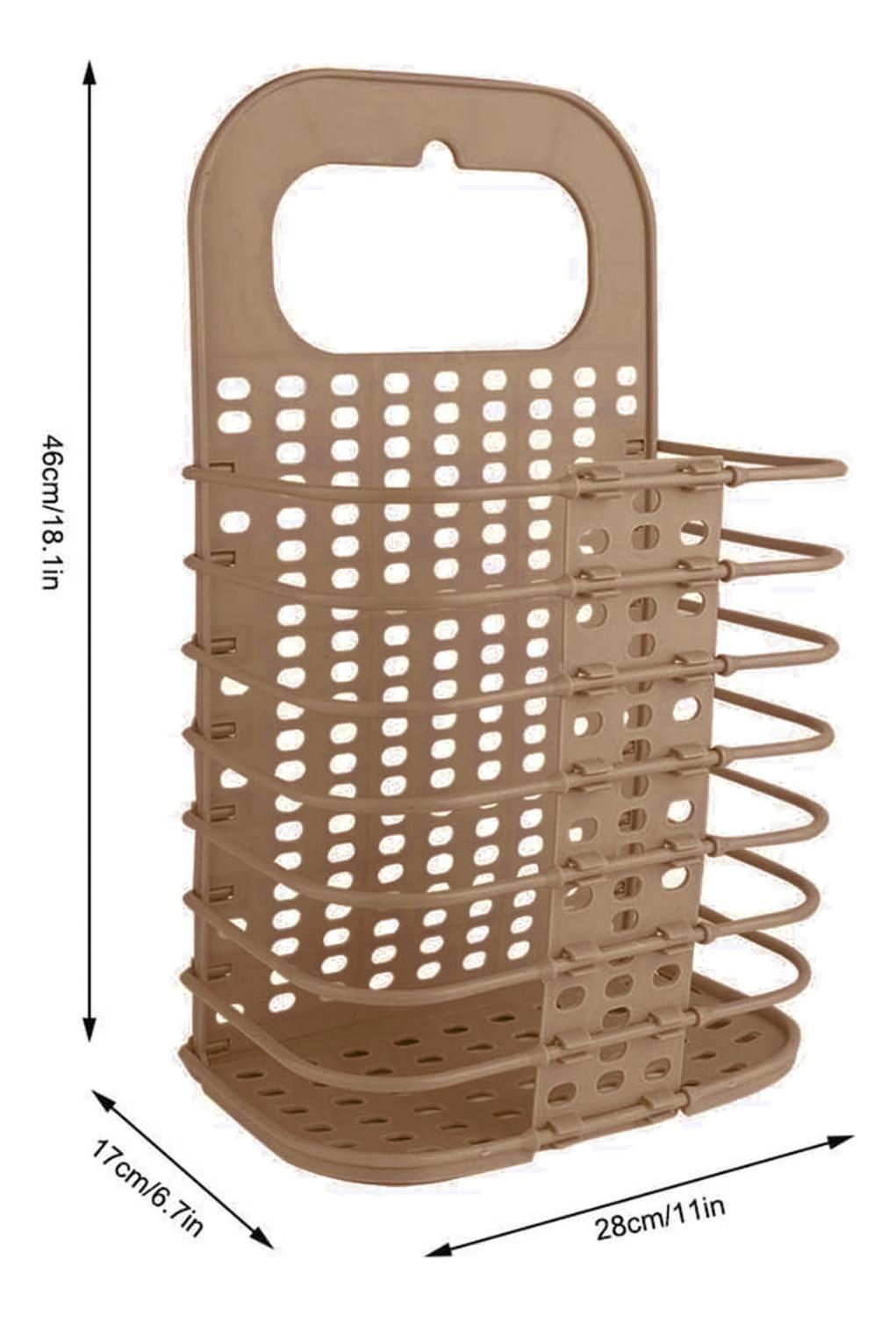 Cesta Baño Lavandería Plegable Café 46x27x15 CM-2