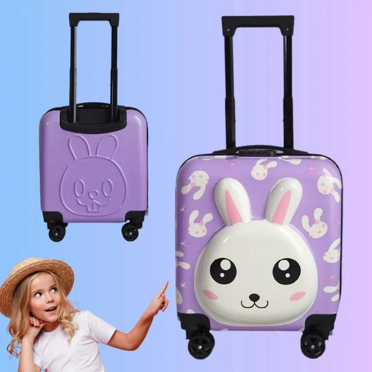 Mochila Maleta Viaje Pollito Infantil 30 LT Violeta-3