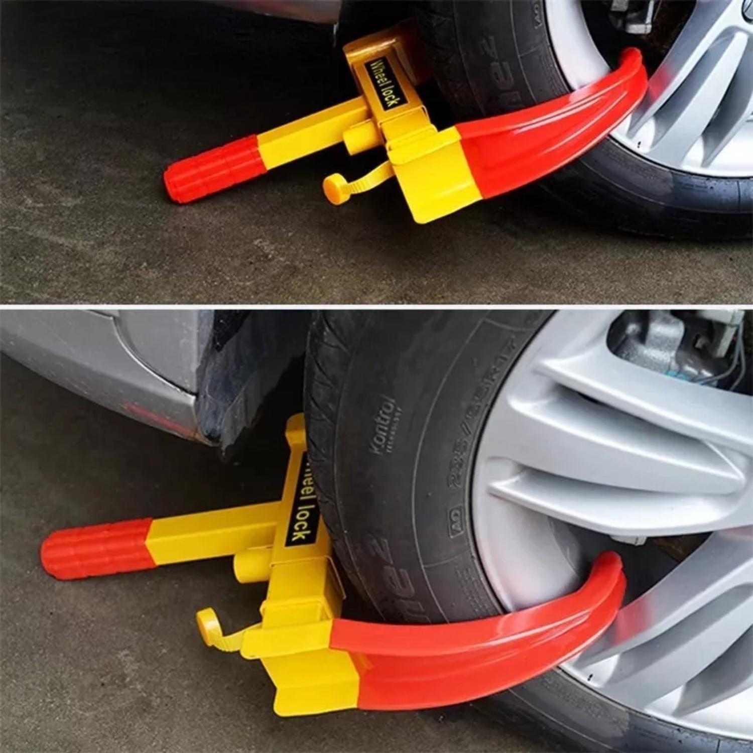 Candado Antirrobo Automóvil Traba Rueda-4