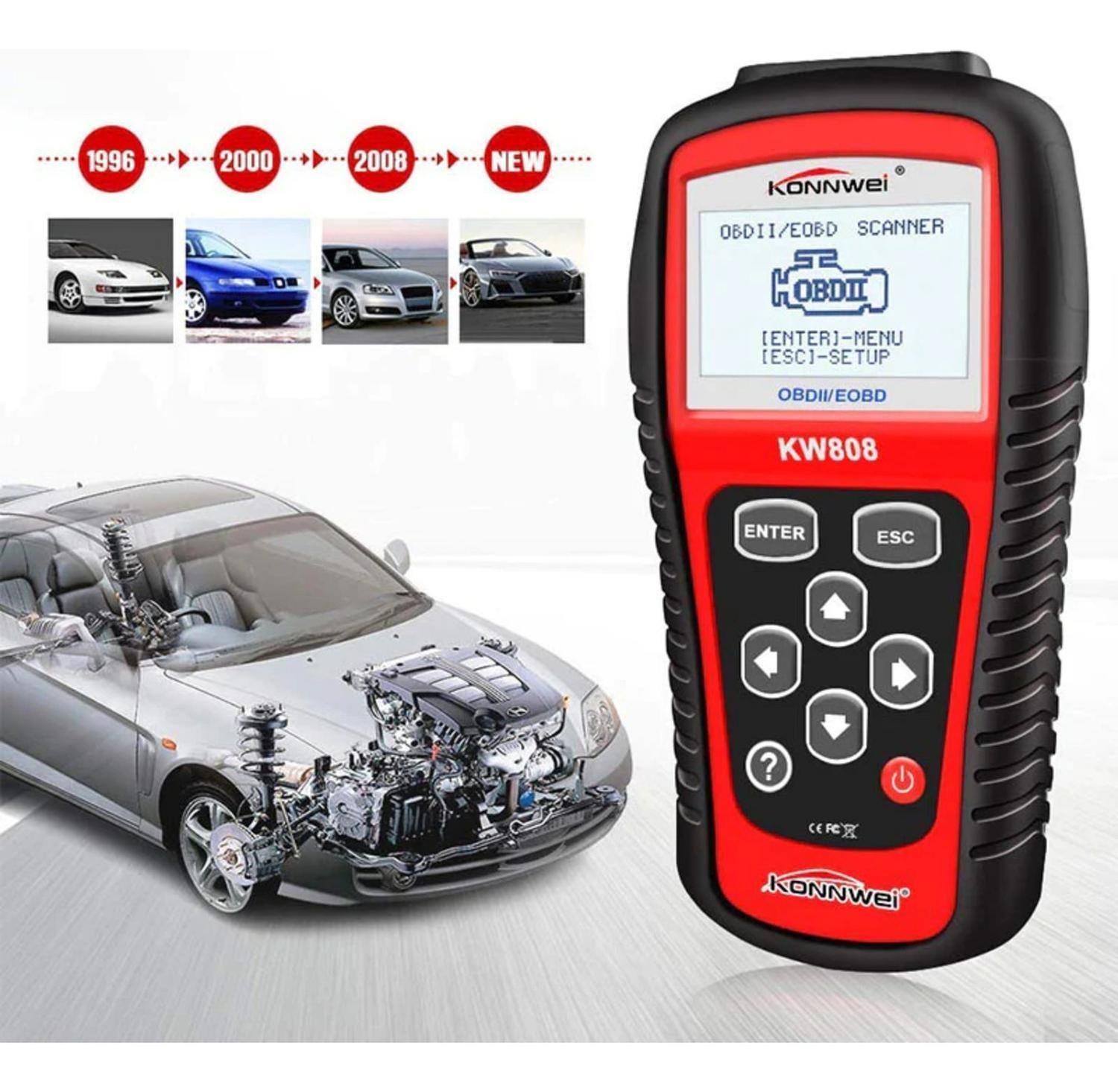 Escáner Digital Diagnóstico Paramétrico Auto Rojo-6