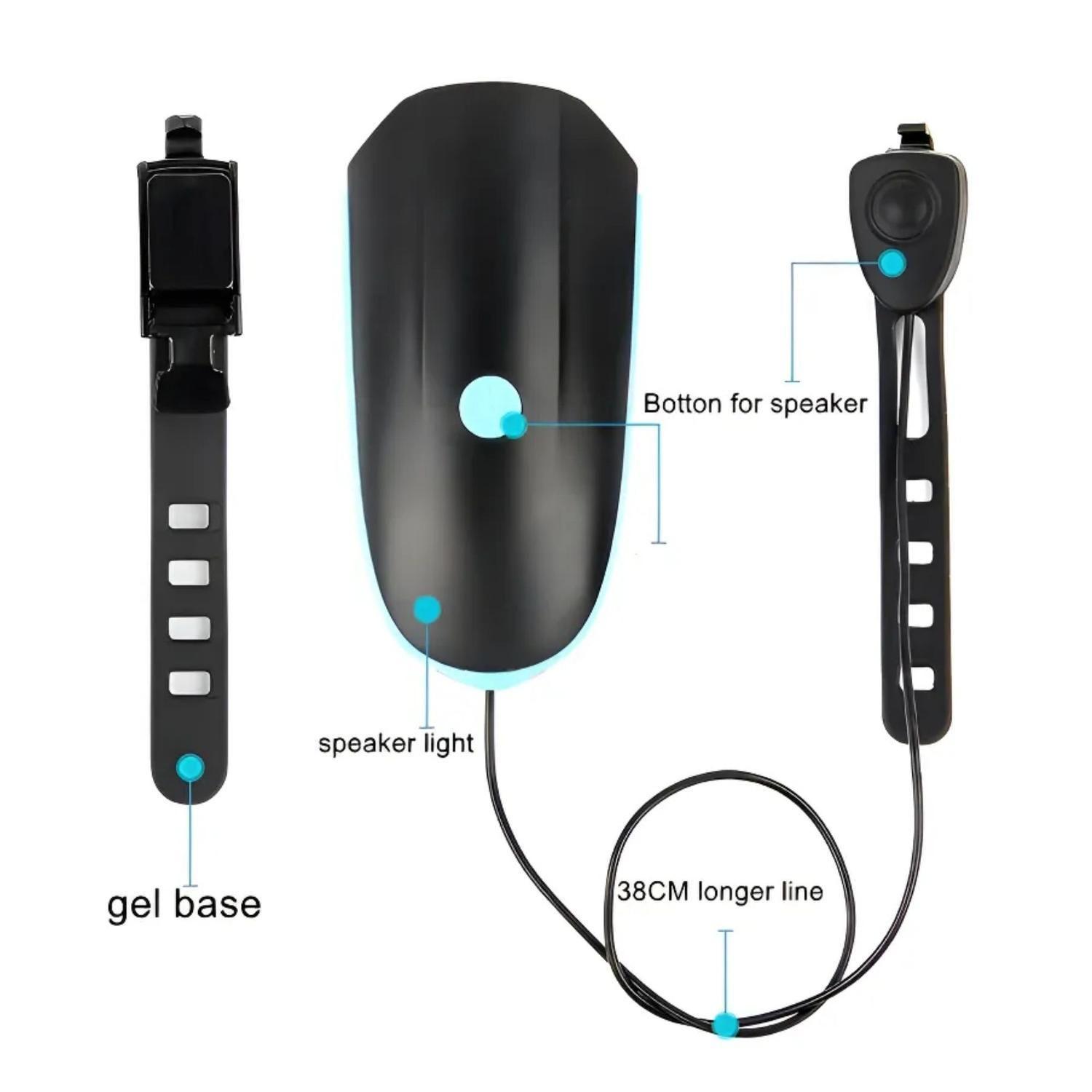 Luz Recargable LED Bicicleta Bocina Resistente-3