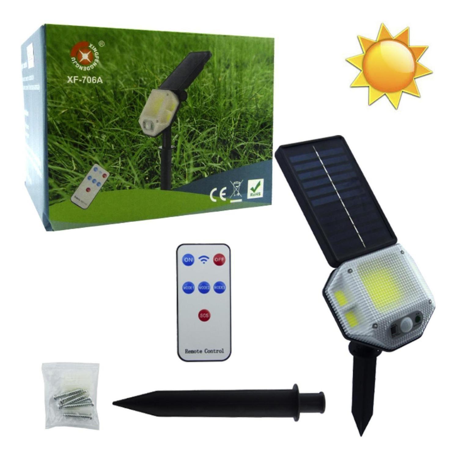 Estaca LED Solar COB PVC Sensor Control Remoto-3