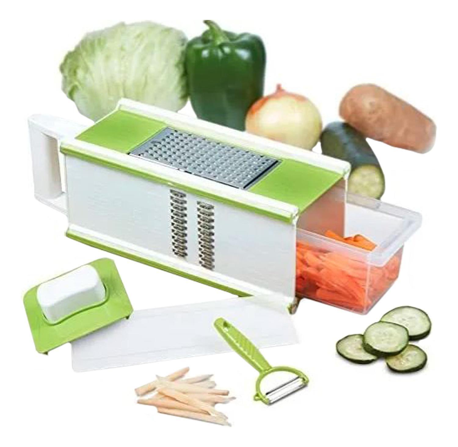 Rallador Verduras Cocina Multifuncional 5 En 1 Verde-2