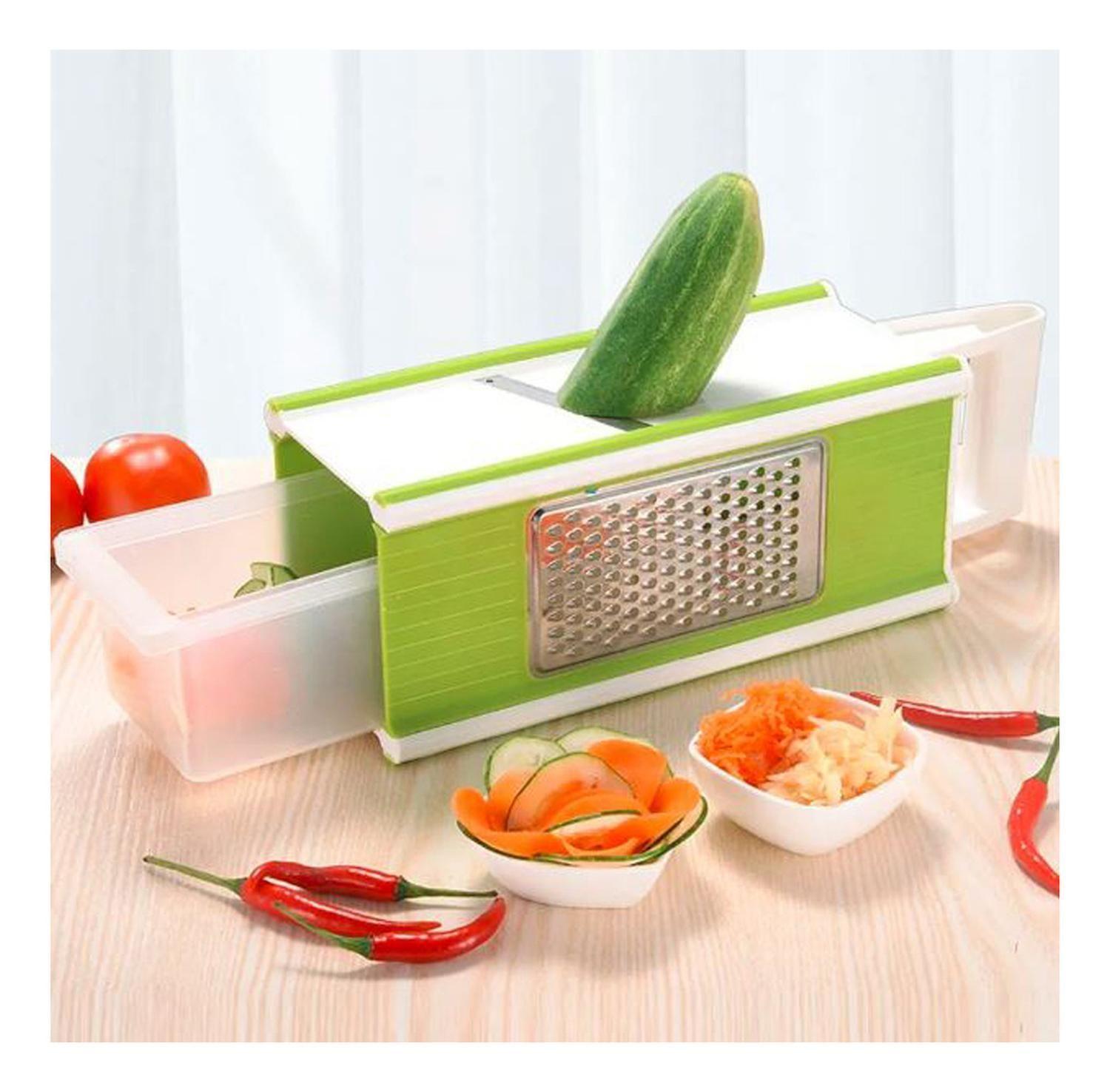 Rallador Verduras Cocina Multifuncional 5 En 1 Verde-4