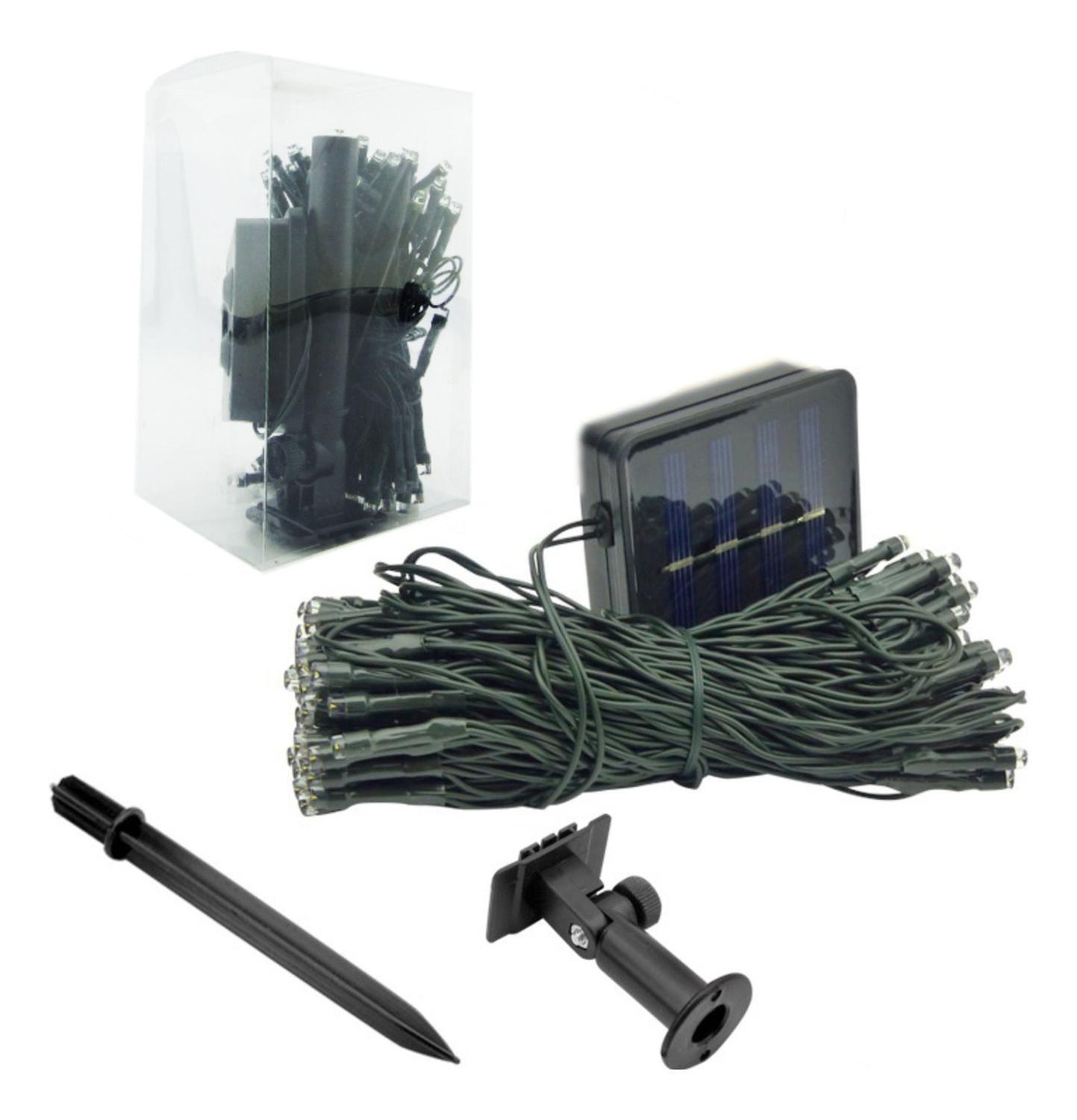 Guirnalda Solar 100 LED Efectos Estaca 8 MTS-3