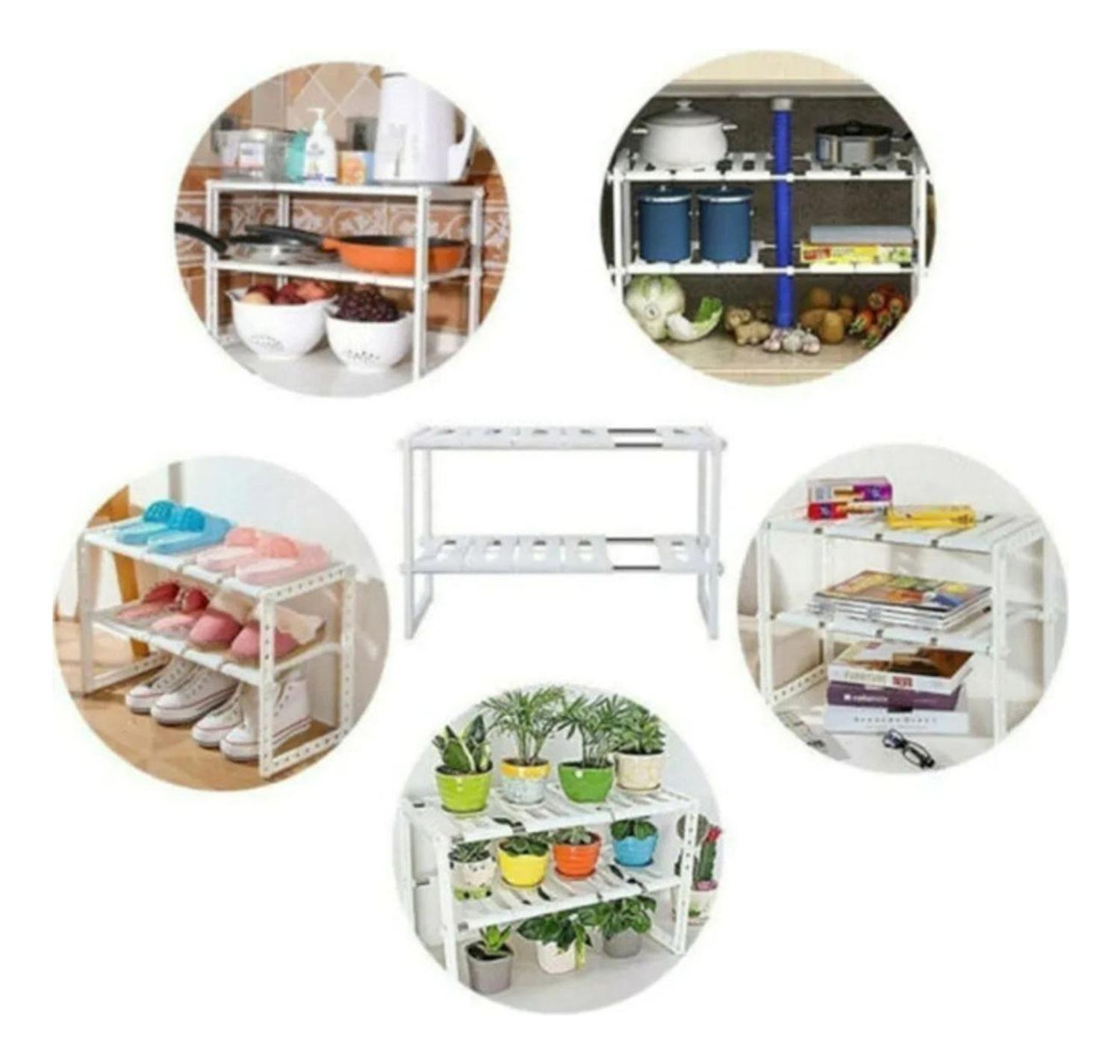 Estante Organizador 2 Niveles Multiuso Cocina 75x46x26 CM-3