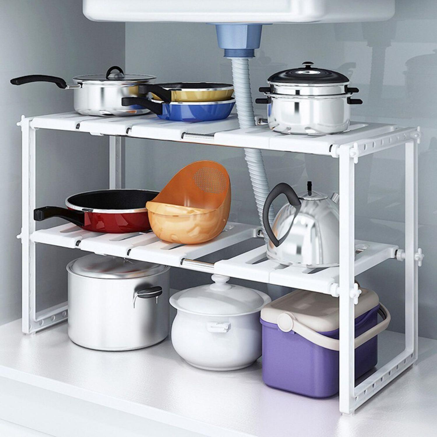 Estante Organizador 2 Niveles Multiuso Cocina 75x46x26 CM-4