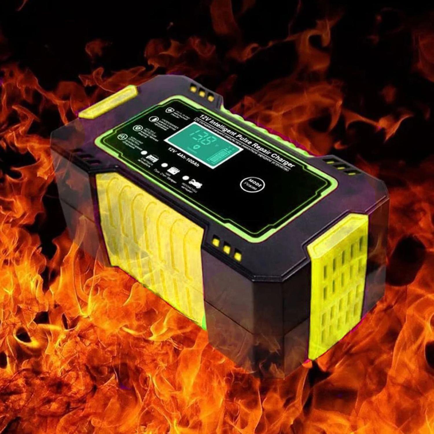 Cargador Batería Automóvil 6 AMP Monitor Carga Inteligente 12 V Amarillo-5