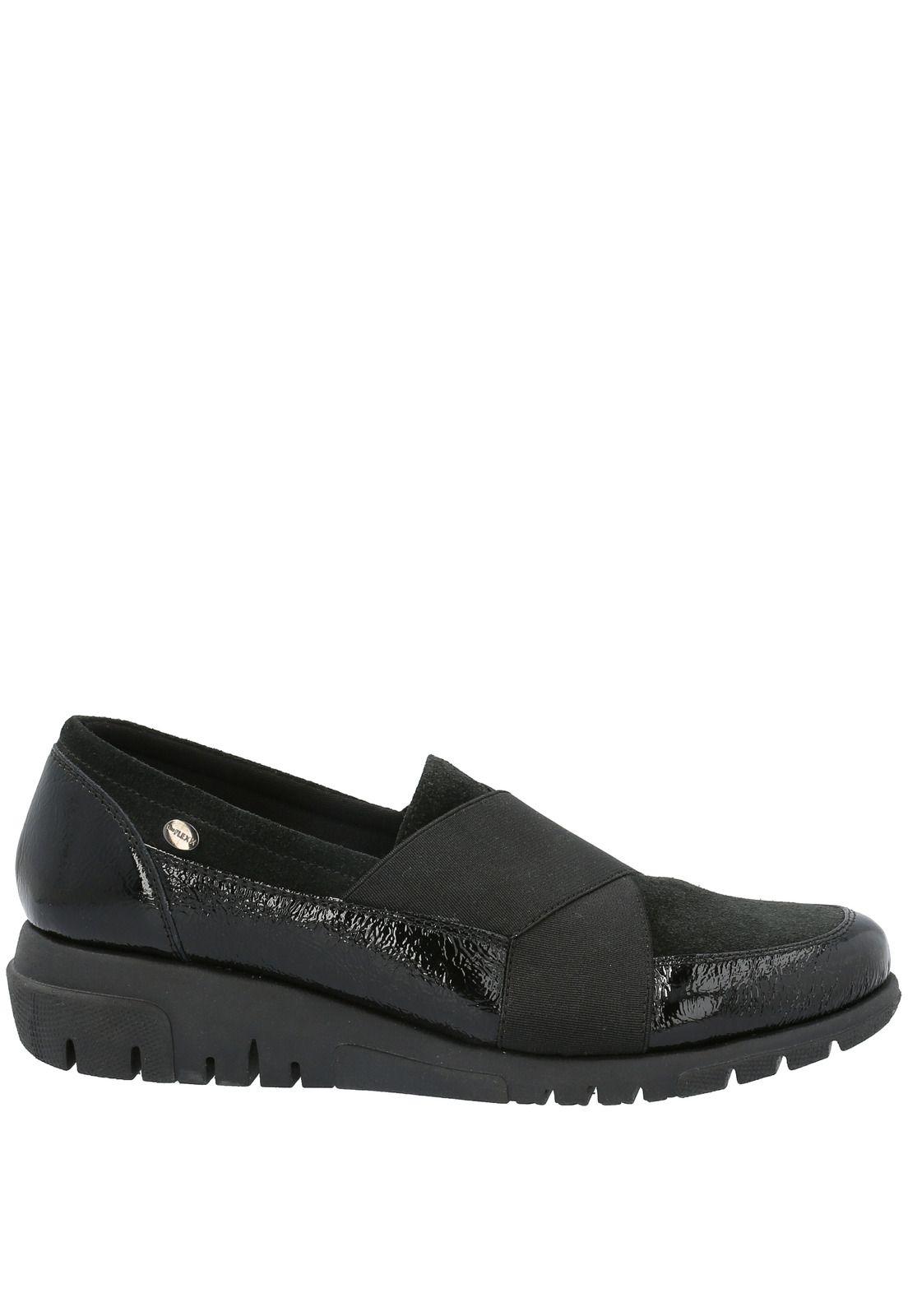 Slip On Cuero Mujer Adamina Negro-1