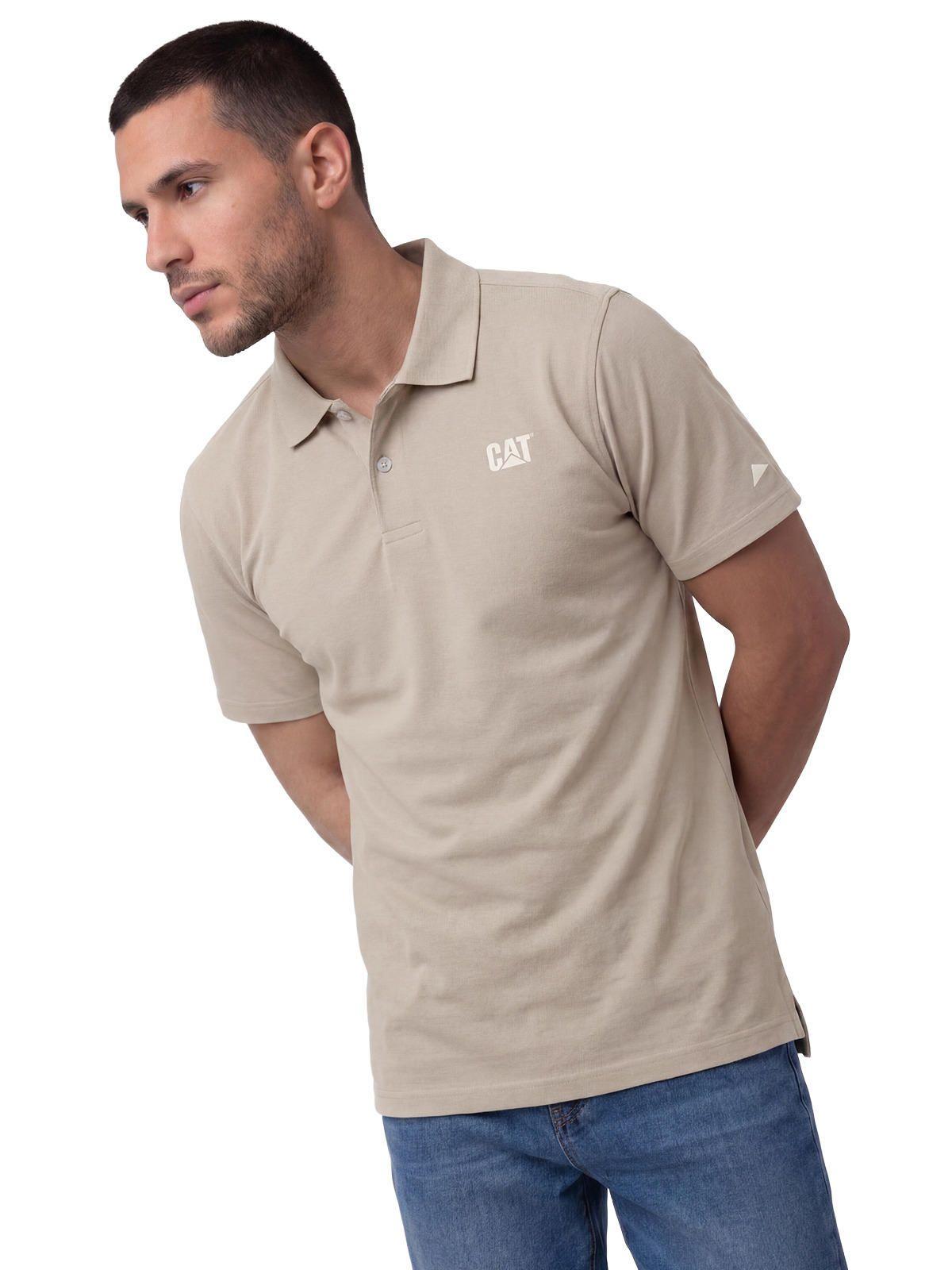 Polera Pique Manga Corta Logo Café Claro-0