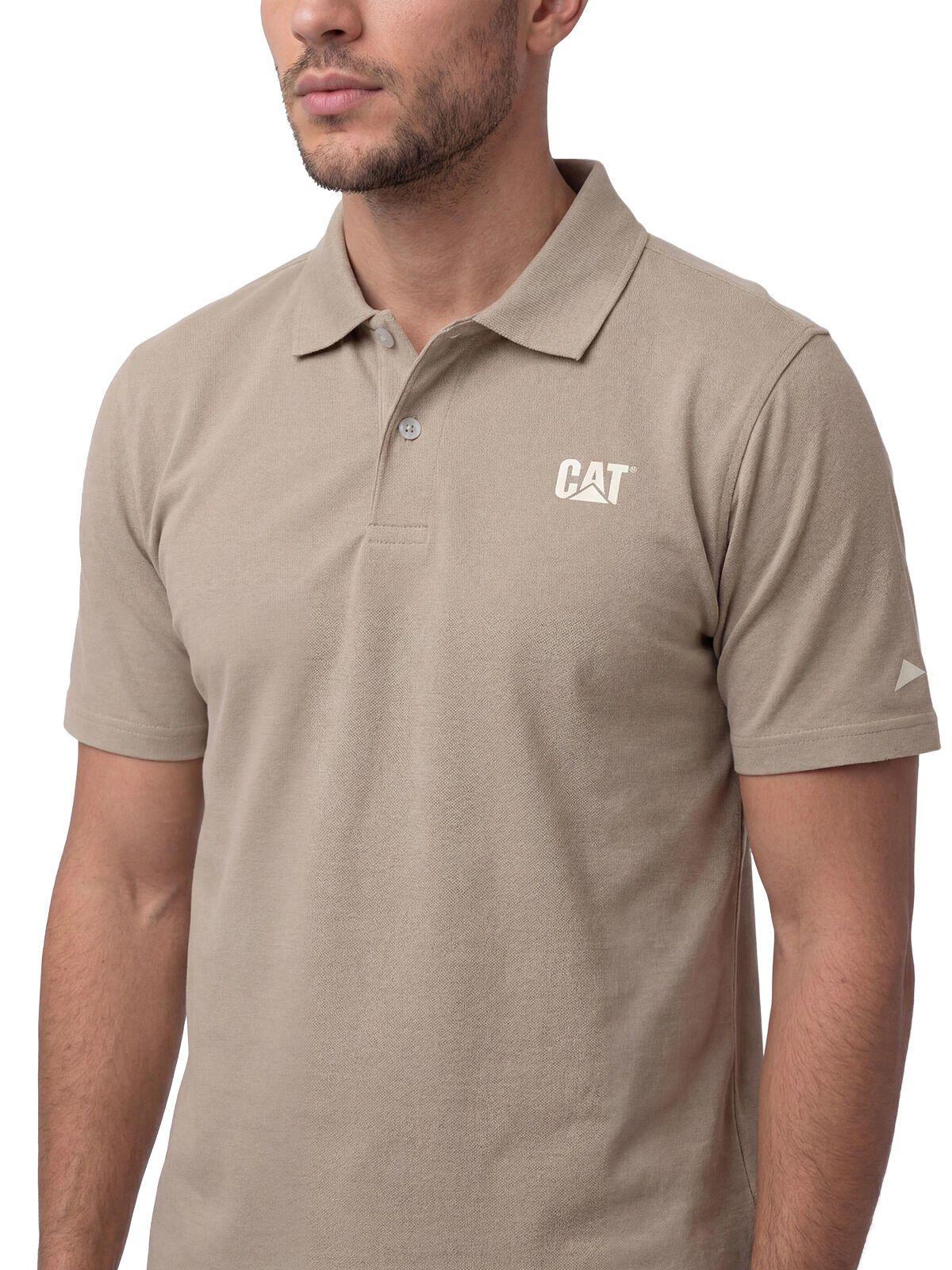 Polera Pique Manga Corta Logo Café Claro-4