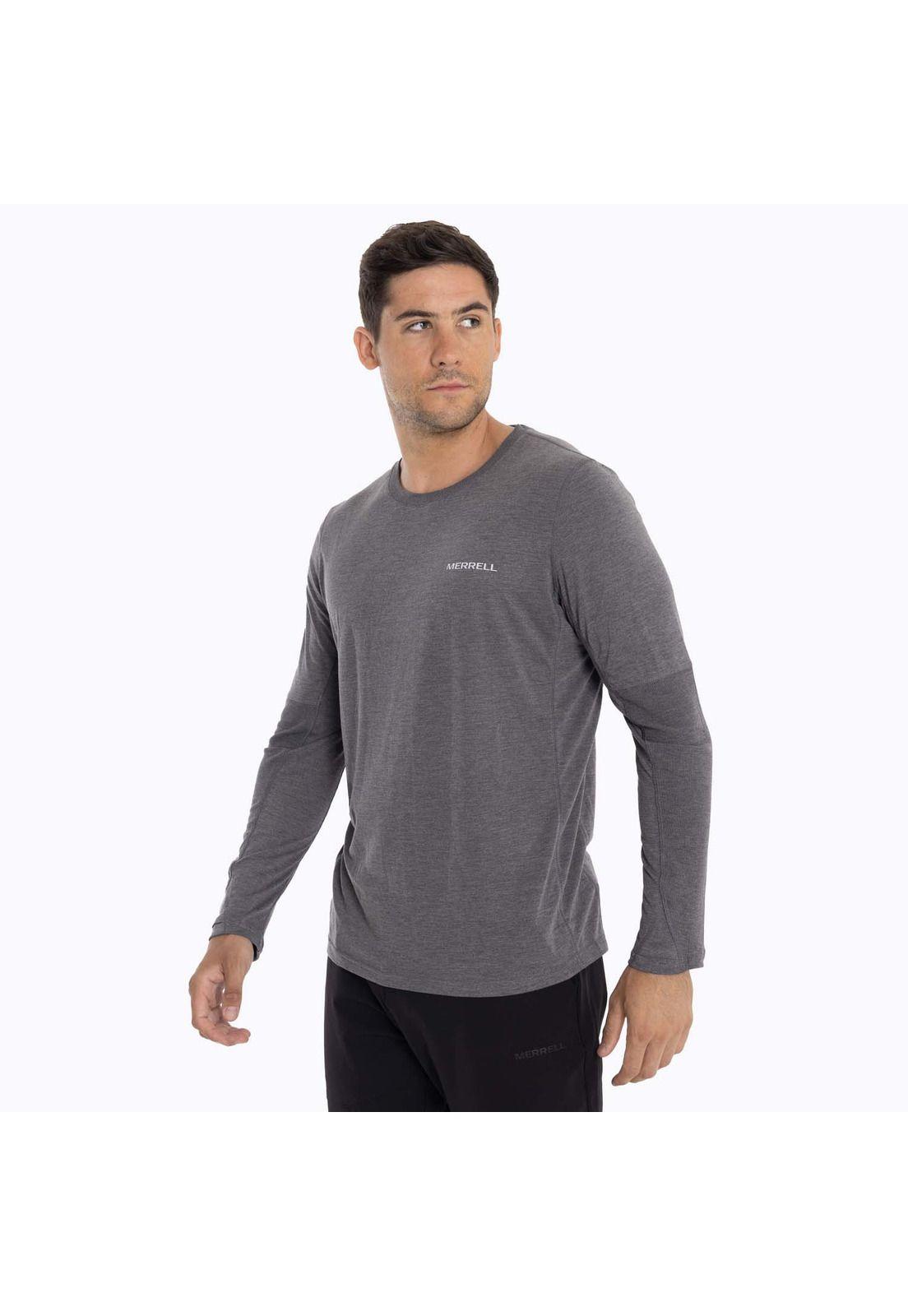 Polera Primera capa Hombre Misuri Gris oscuro Merrell-1