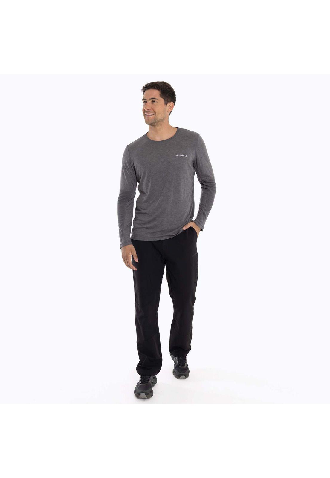 Polera Primera capa Hombre Misuri Gris oscuro Merrell-6